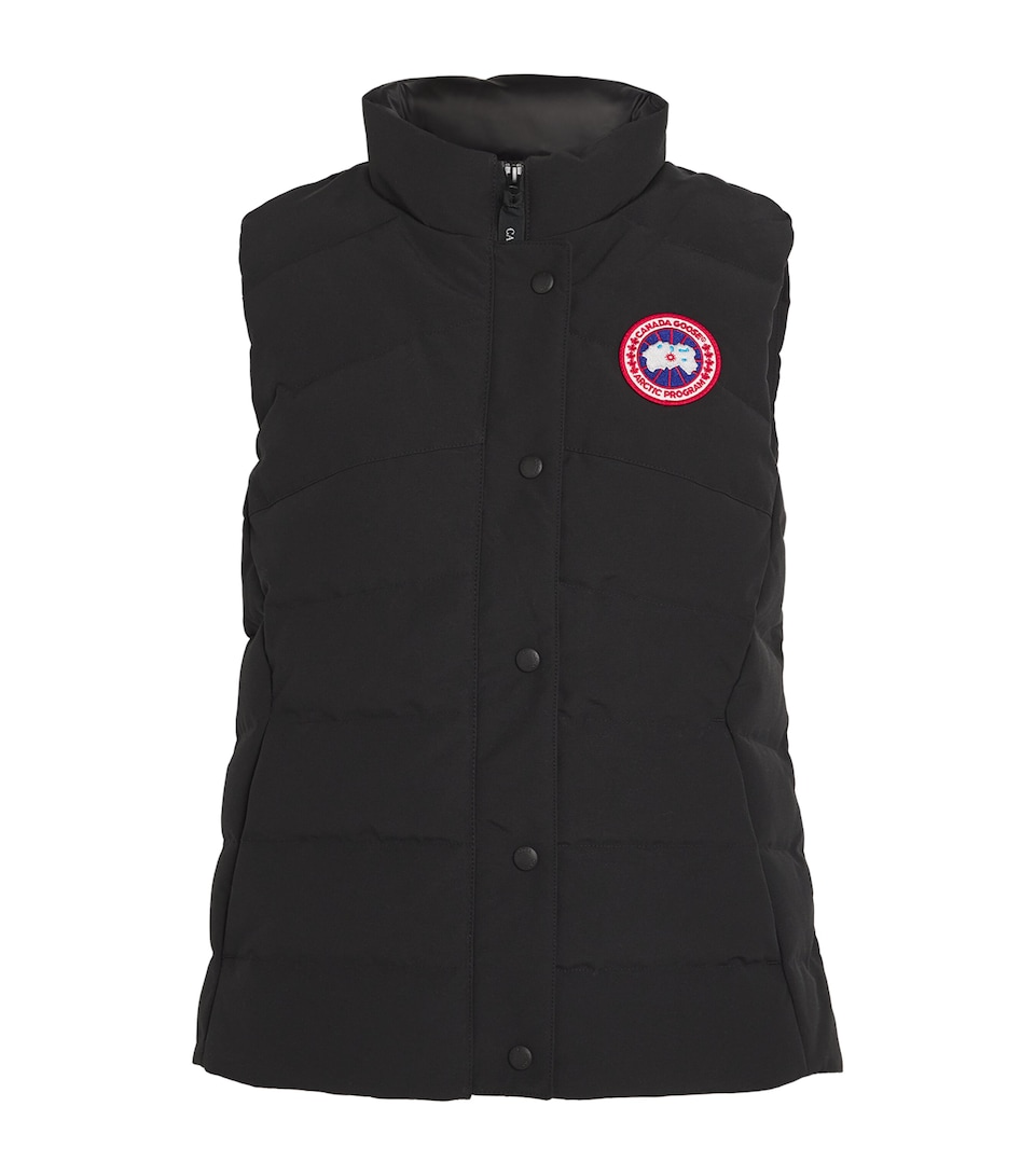 Canada Goose Womens Down-Filled Padded Freestyle Gilet Black