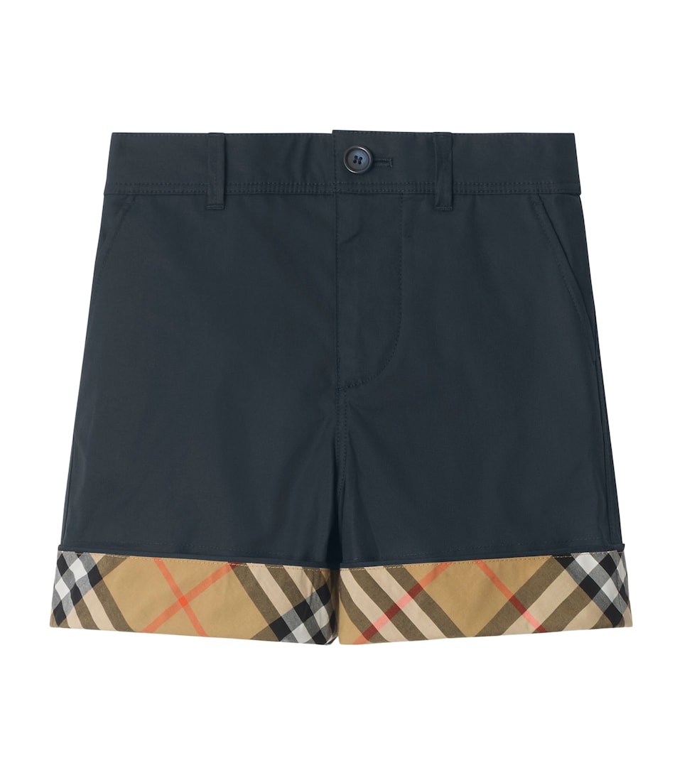 Cotton Check-Cuff Shorts (3-12 Years)