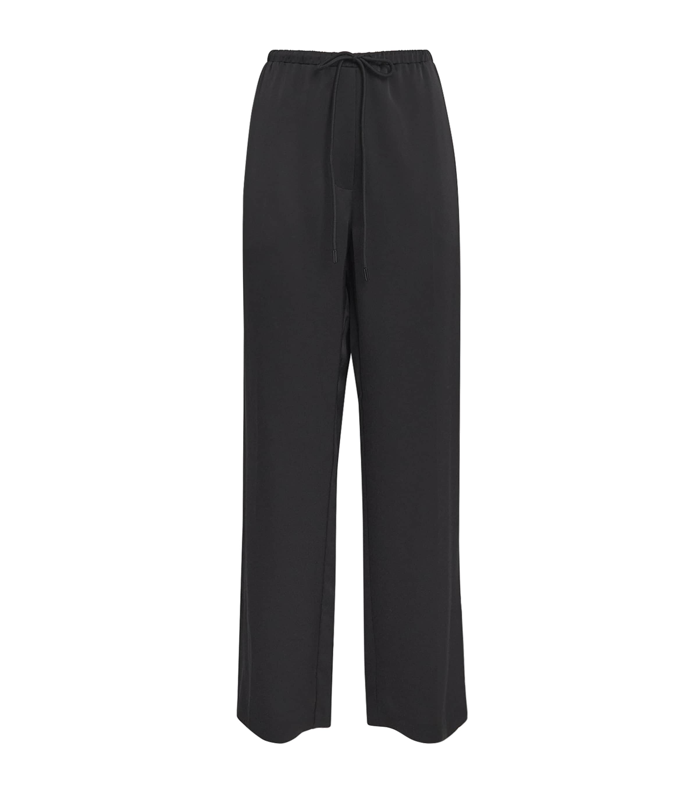 CAMILLA AND MARC Womens Satin Drawstring Trousers Dblk Black