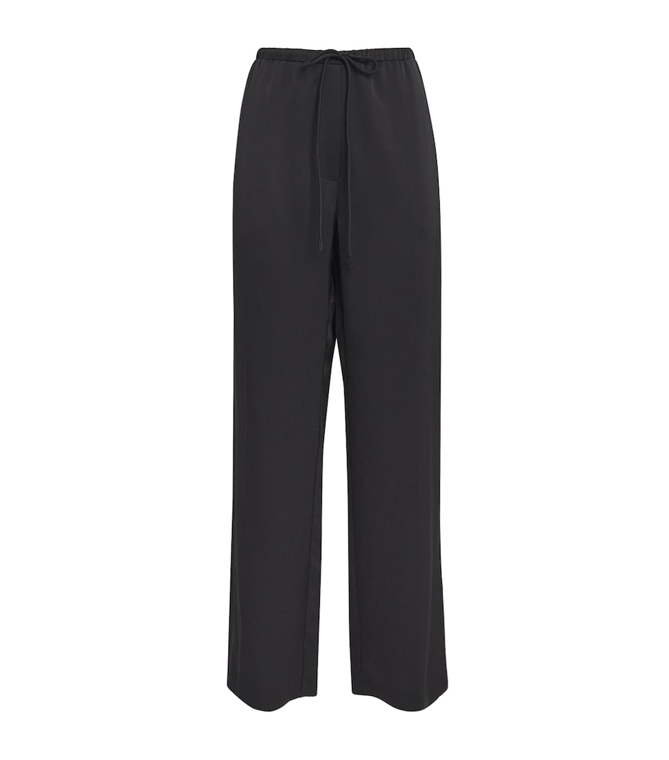 CAMILLA AND MARC Womens Satin Drawstring Trousers Dblk Black