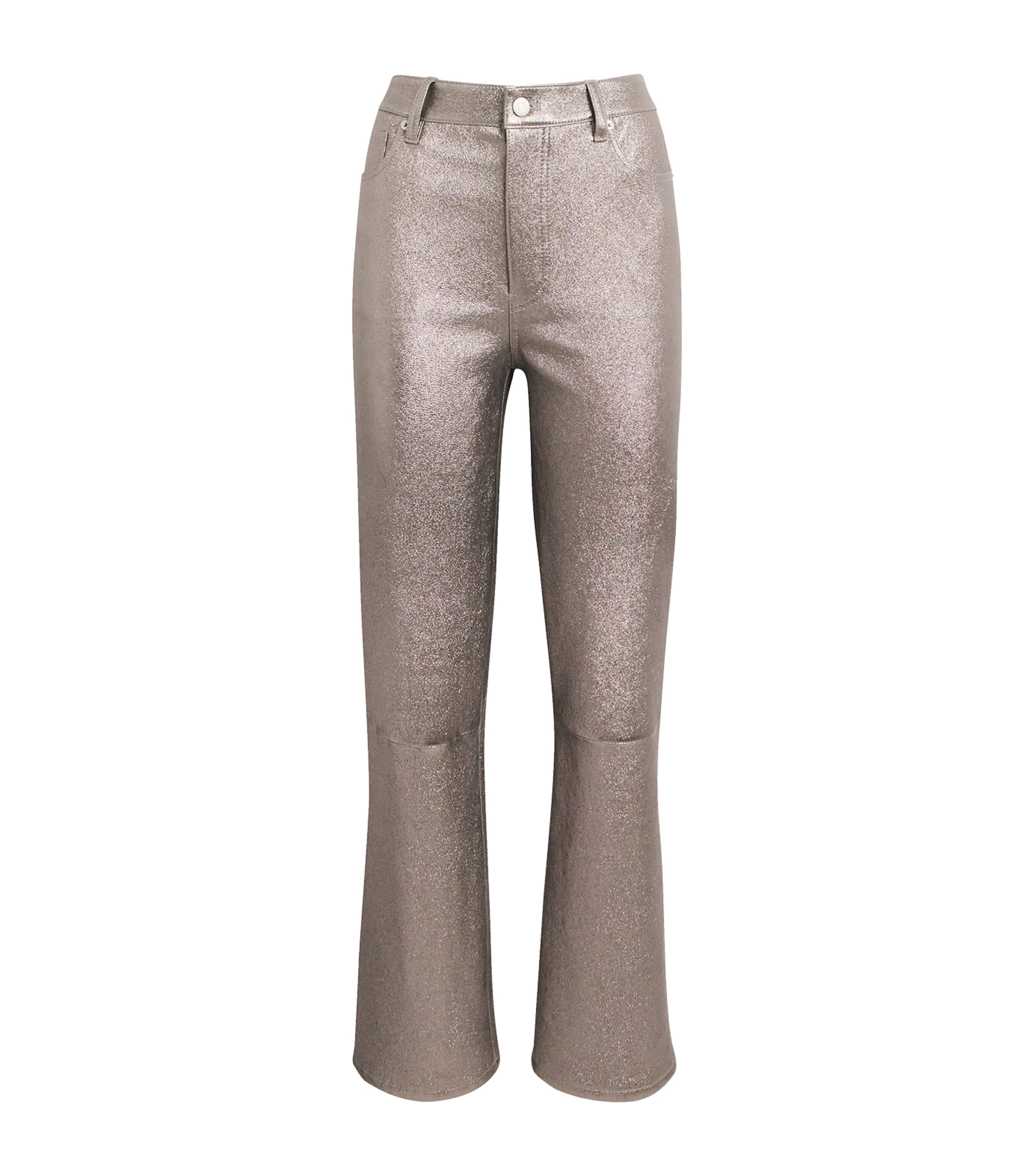 Leather Le Sleek Straight Jeans