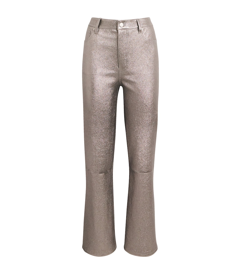 Leather Le Sleek Straight Jeans