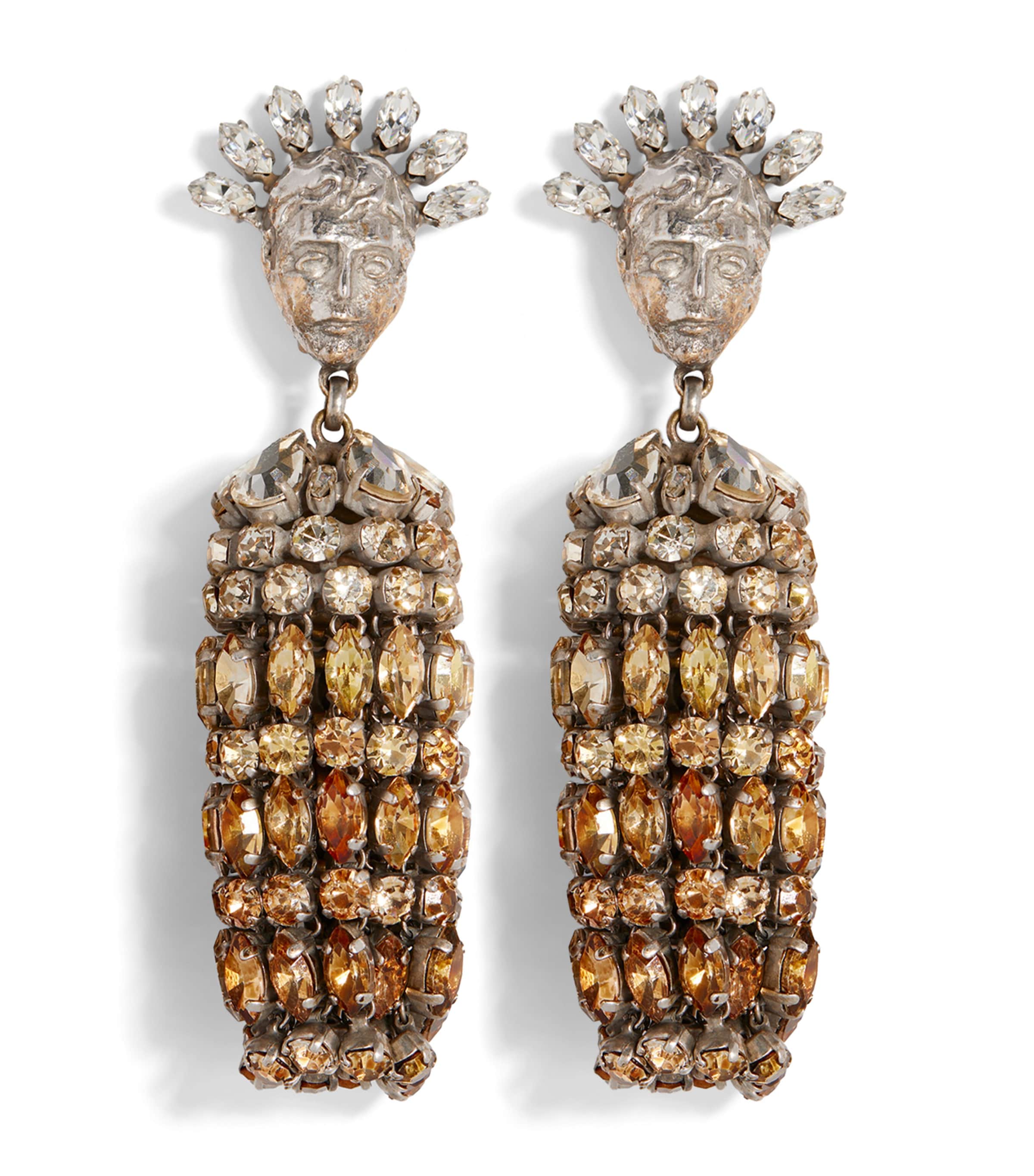 Schiaparelli Face Tassel Earrings Sfumato