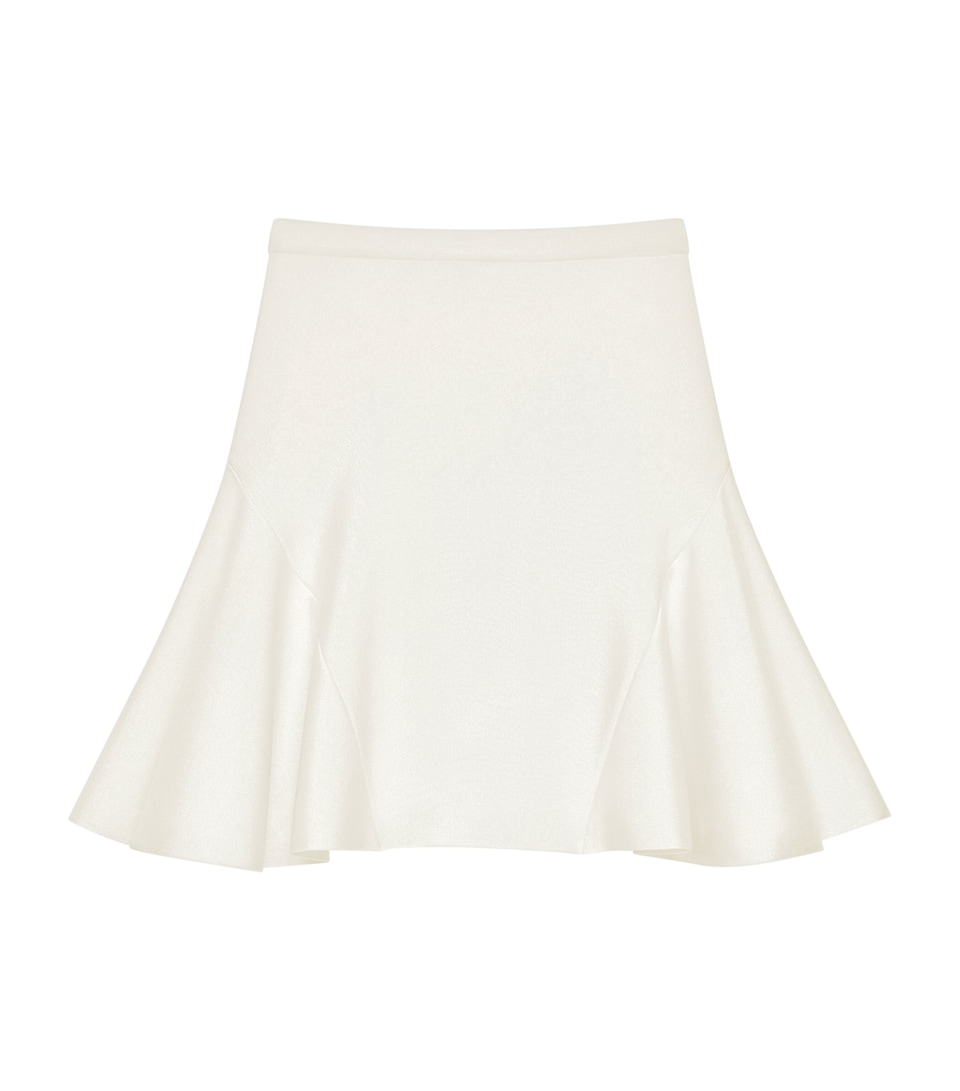 Knitted Ruffled Mini Skirt