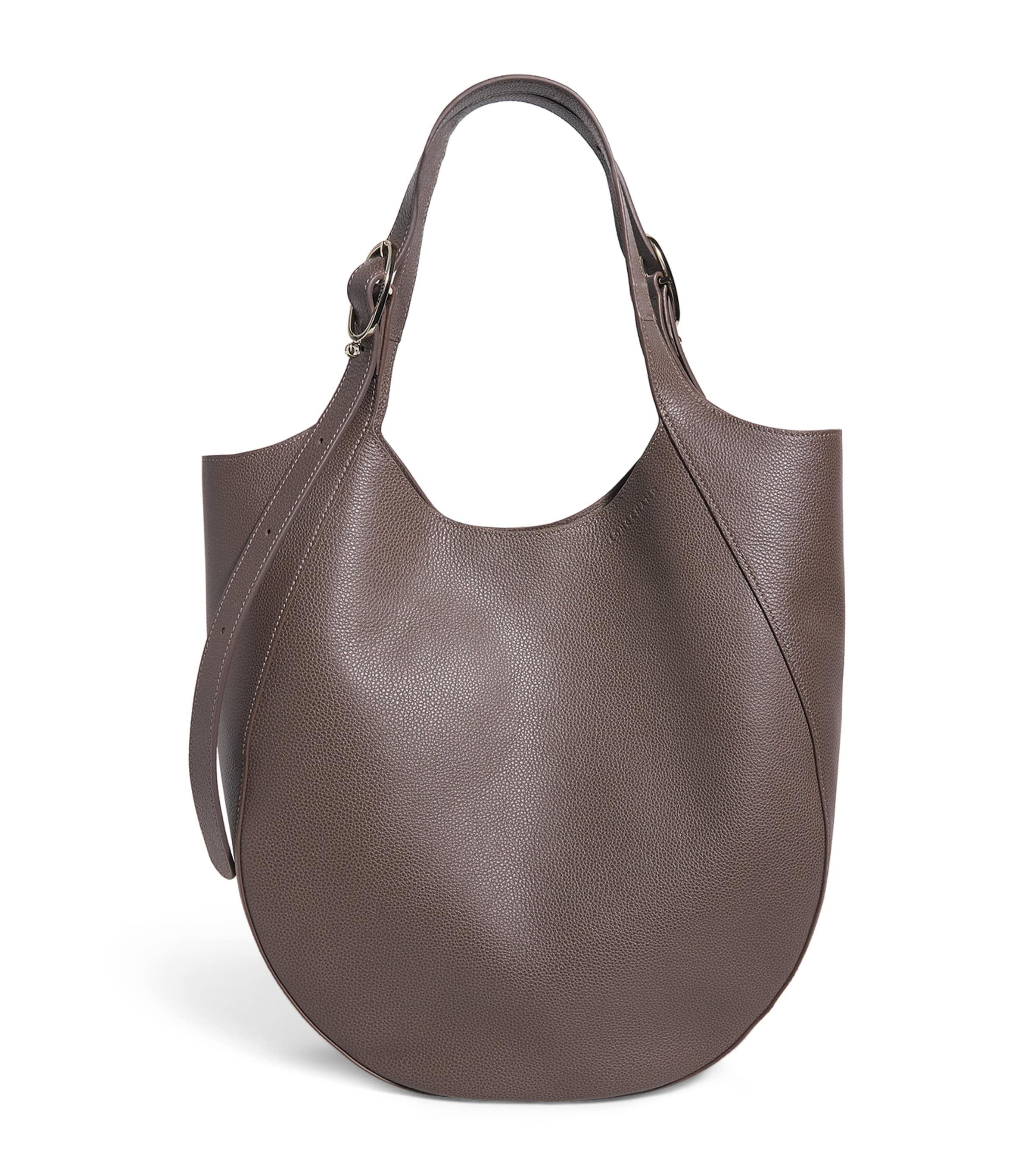 Extra Large Leather Le Foulonné Top-Handle Bag