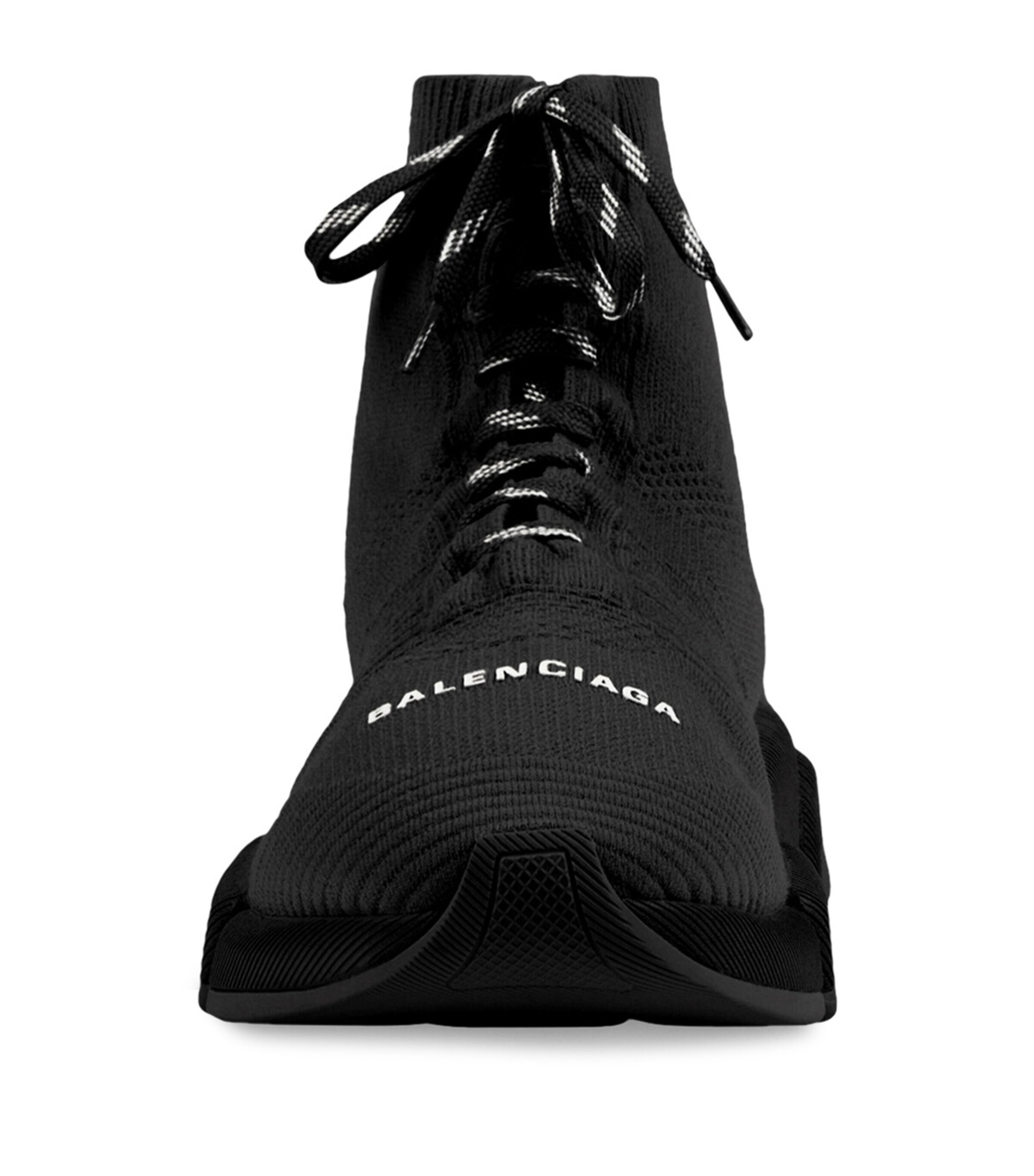 BALENCIAGA ポニー ハイカットスニーカー 38 Balenciaga Winter basket shoes Black Pony hair ref.415243