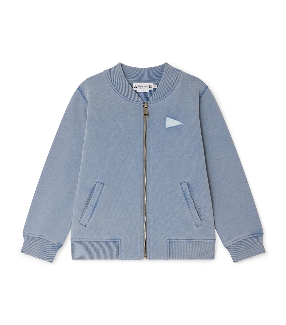 Bonpoint Cotton Loreto Bomber Jacket (10-14 Years) Upb Bleu Mer