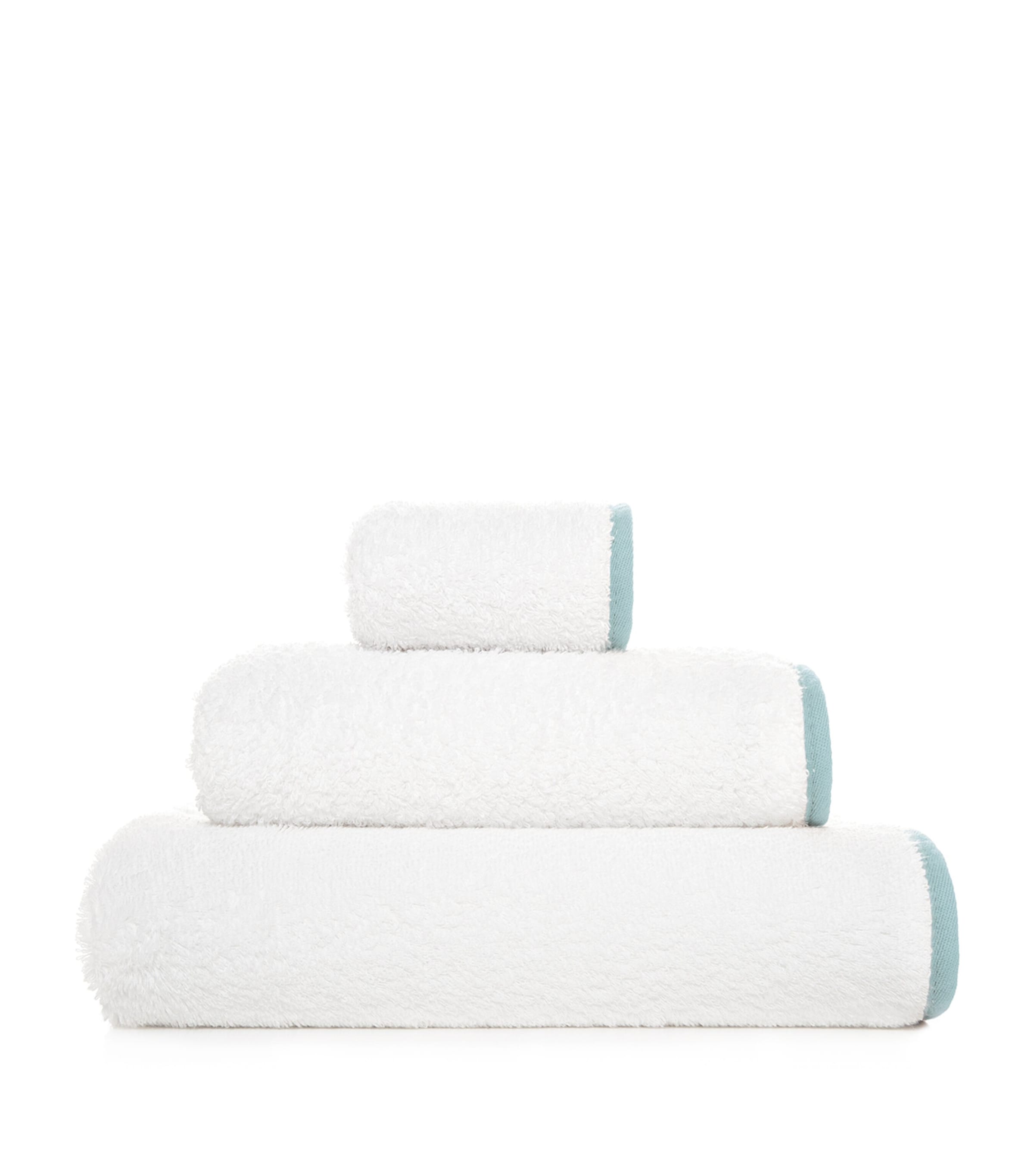 GRACCIOZA Egyptian Cotton Portobello Bath Sheet (90cm x 150cm) White/seamist
