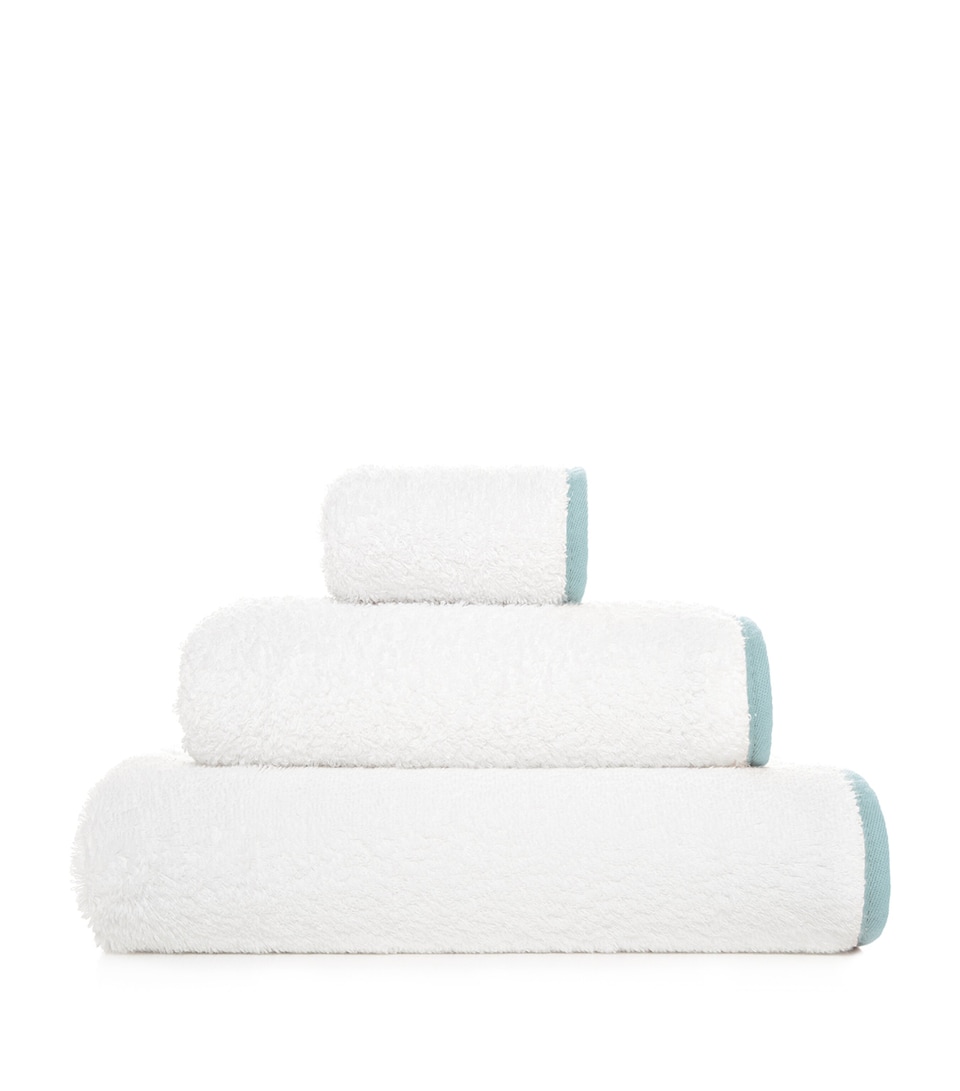 GRACCIOZA Egyptian Cotton Portobello Bath Sheet (90cm x 150cm) White/seamist