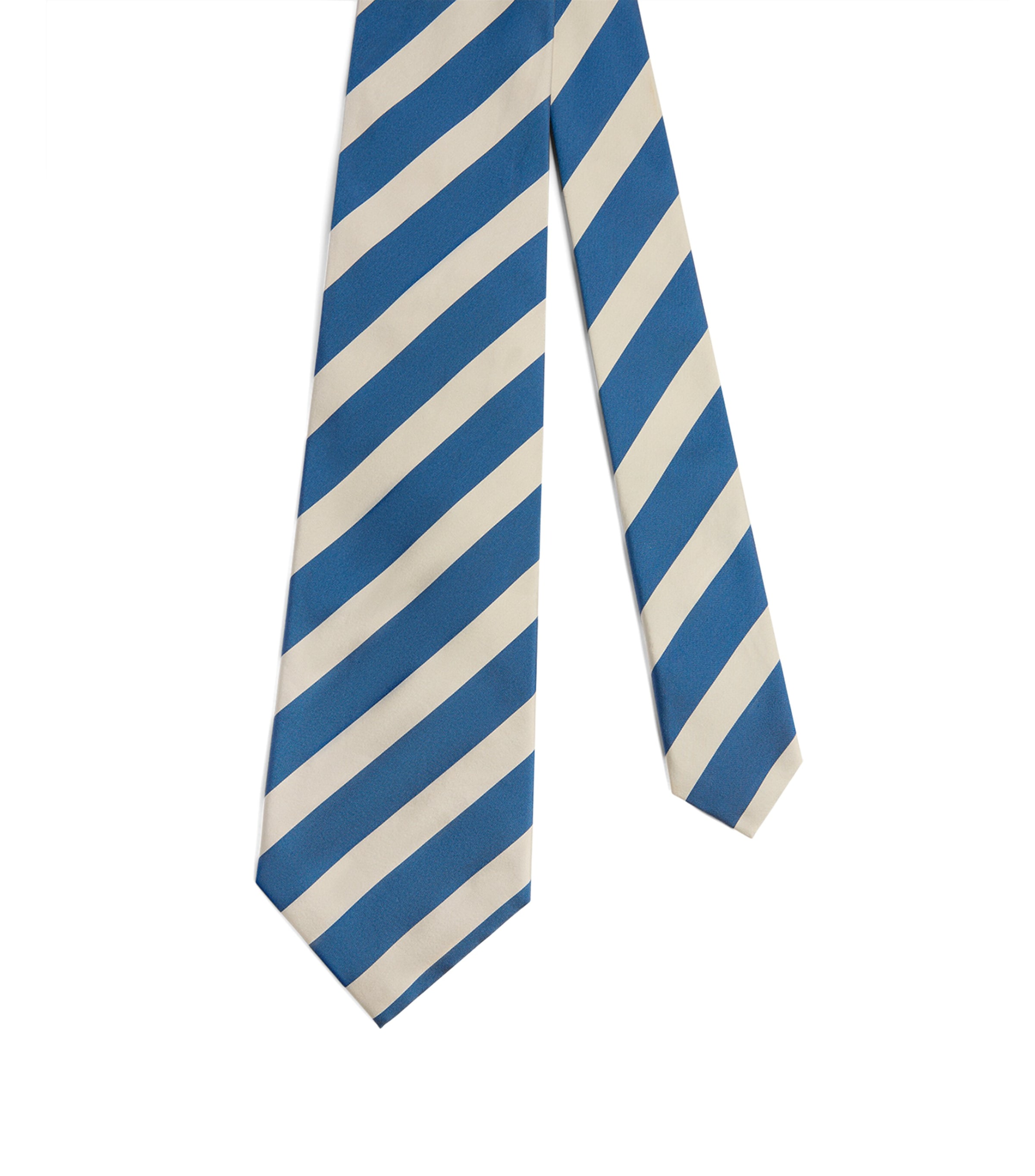 Dunhill Mulberry Silk Stripe Tie Blue