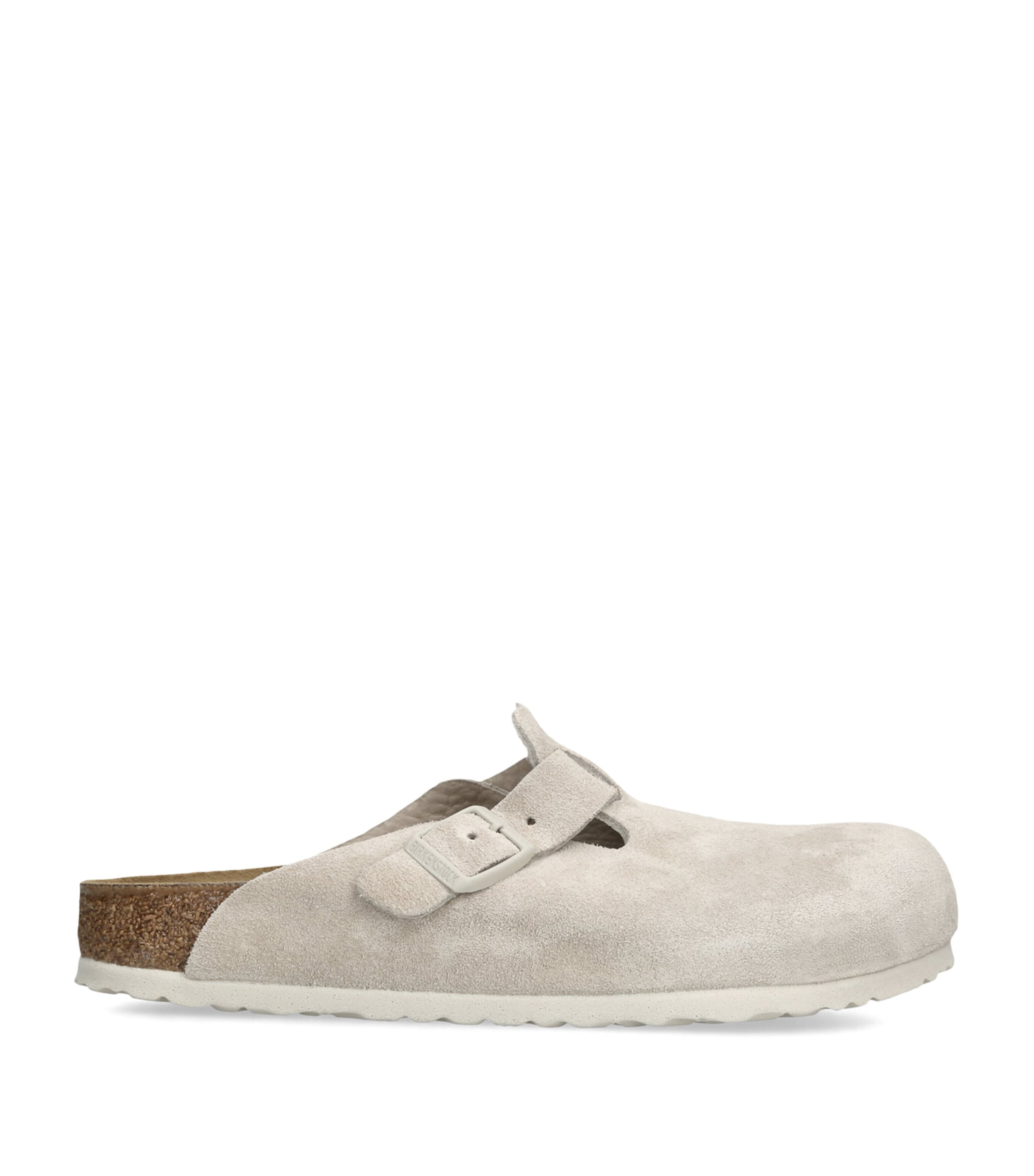 Birkenstock Suede Boston Clogs White/oth