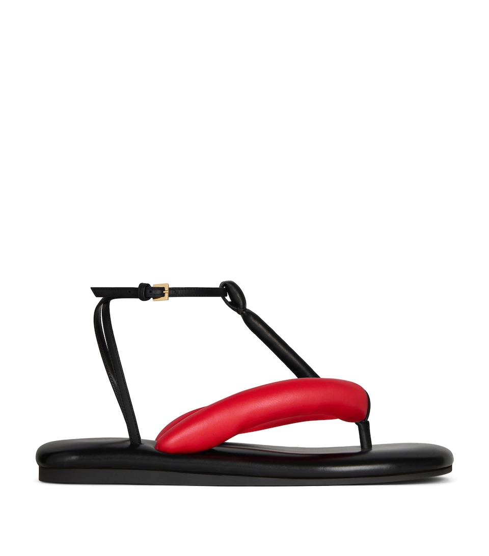 Givenchy Leather Boudoir Sandals Black/red