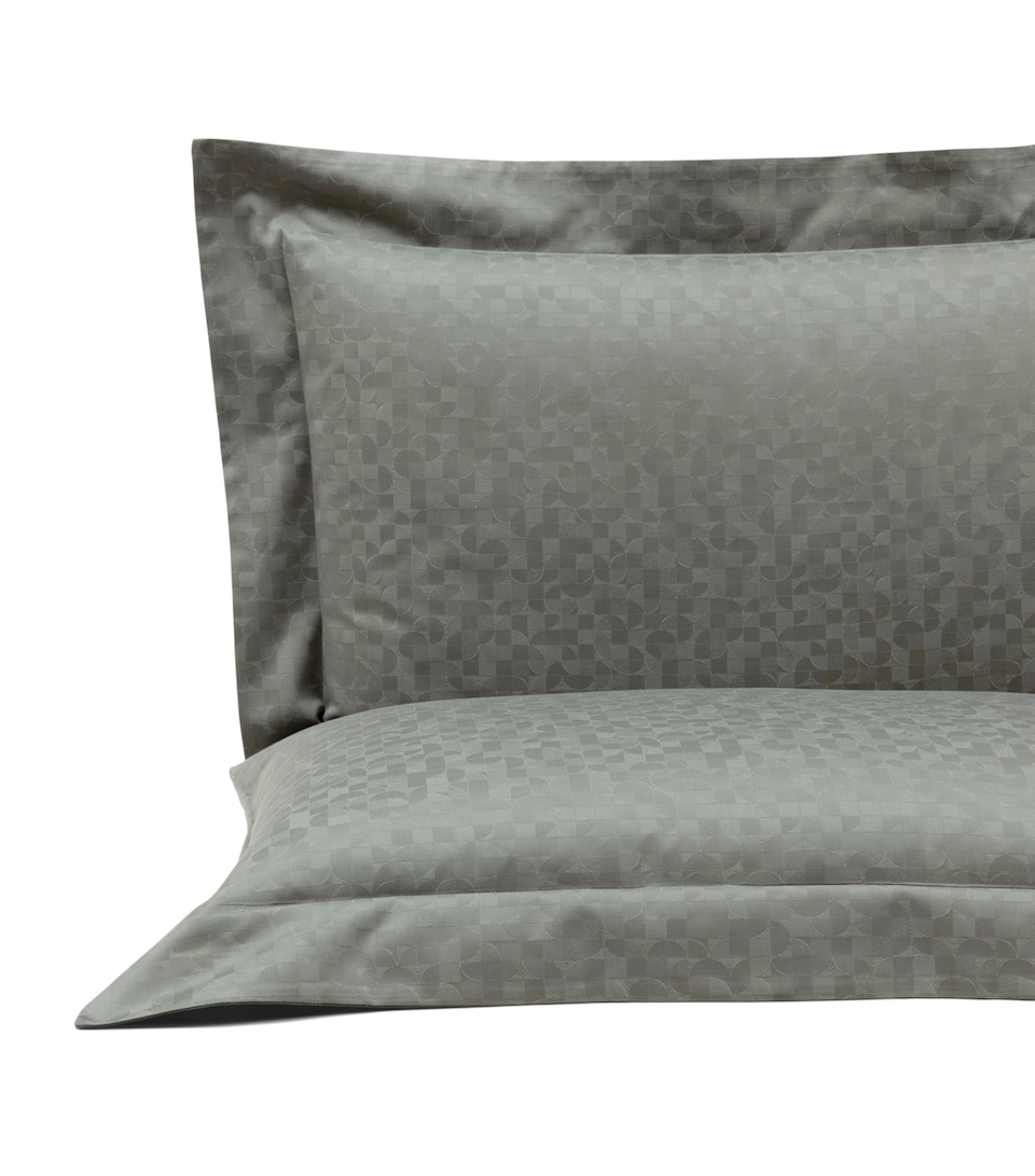 Frette Avant Garde Oxford Pillowcase (51cm x 71cm) Verdigris/gre