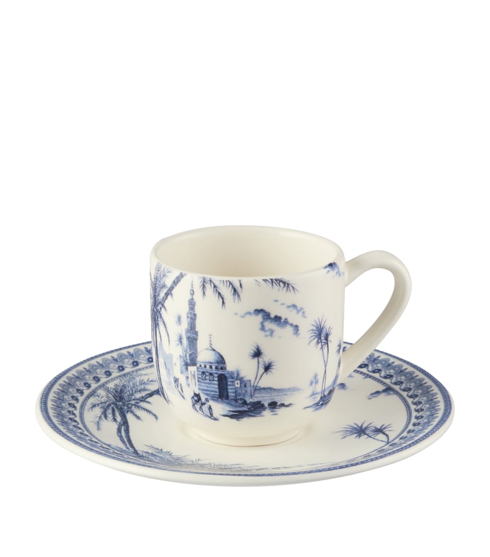 Ceramic Dépareillé Espresso Mug and Saucer