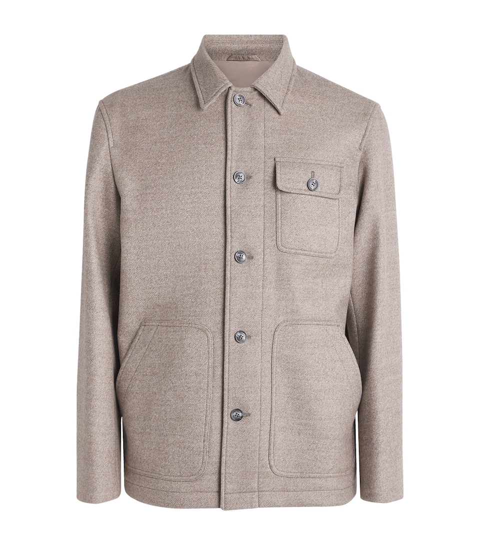 Herno Mens Virgin Wool Jacket Chantilly