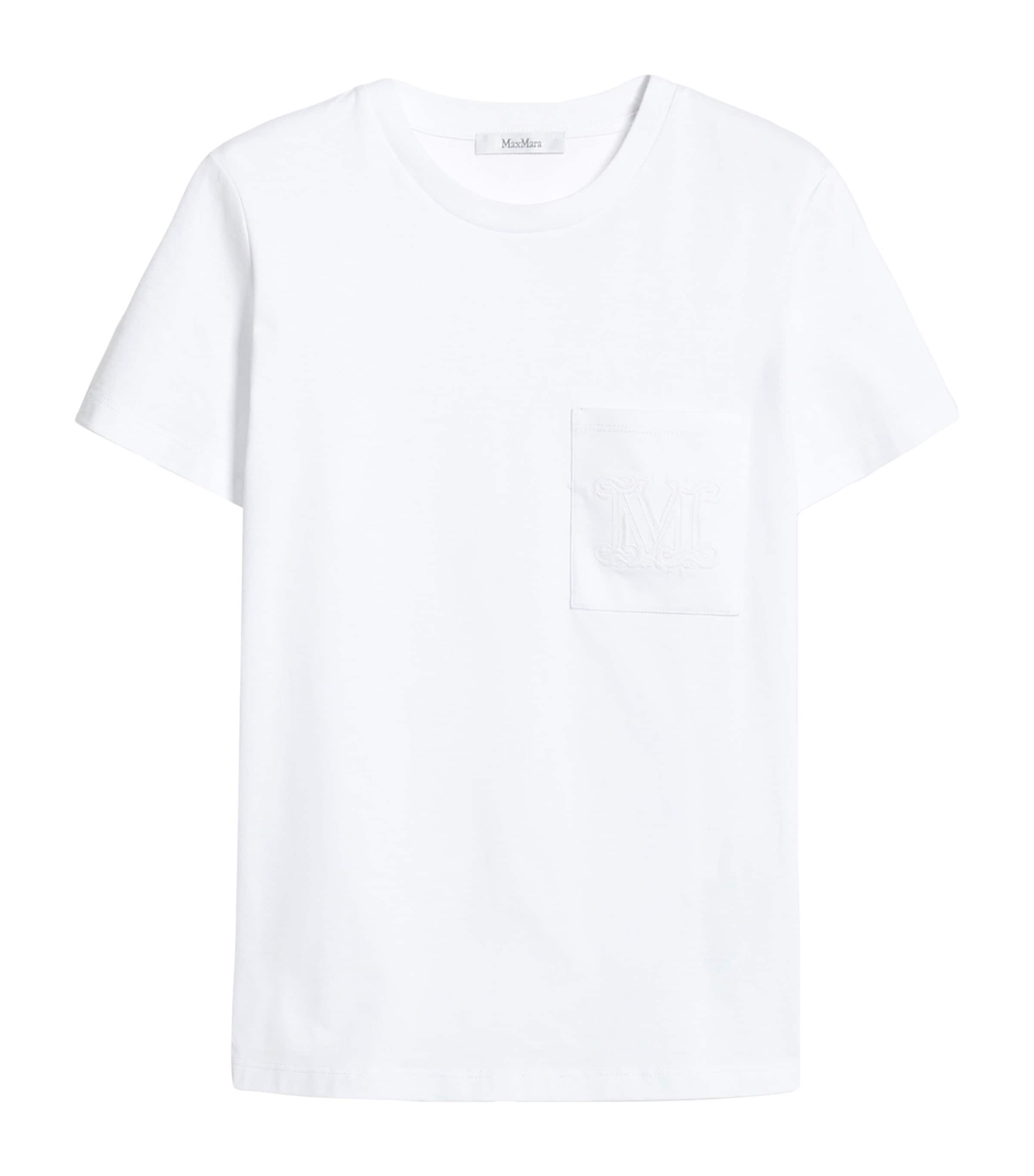 Max Mara Womens Cotton Logo T-Shirt Optical White