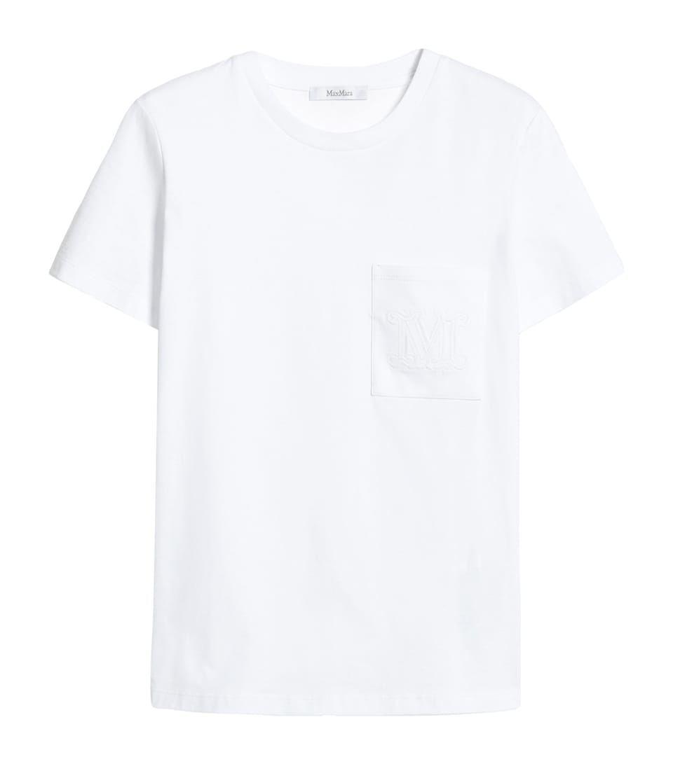 Max Mara Womens Cotton Logo T-Shirt Optical White