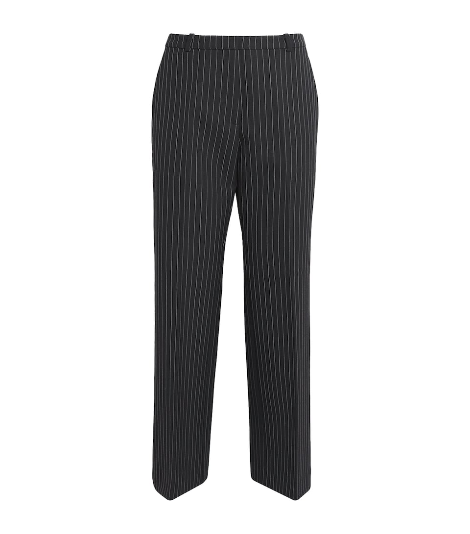 ANINE BING Womens Pinstripe Wide-Leg Thomas Trousers