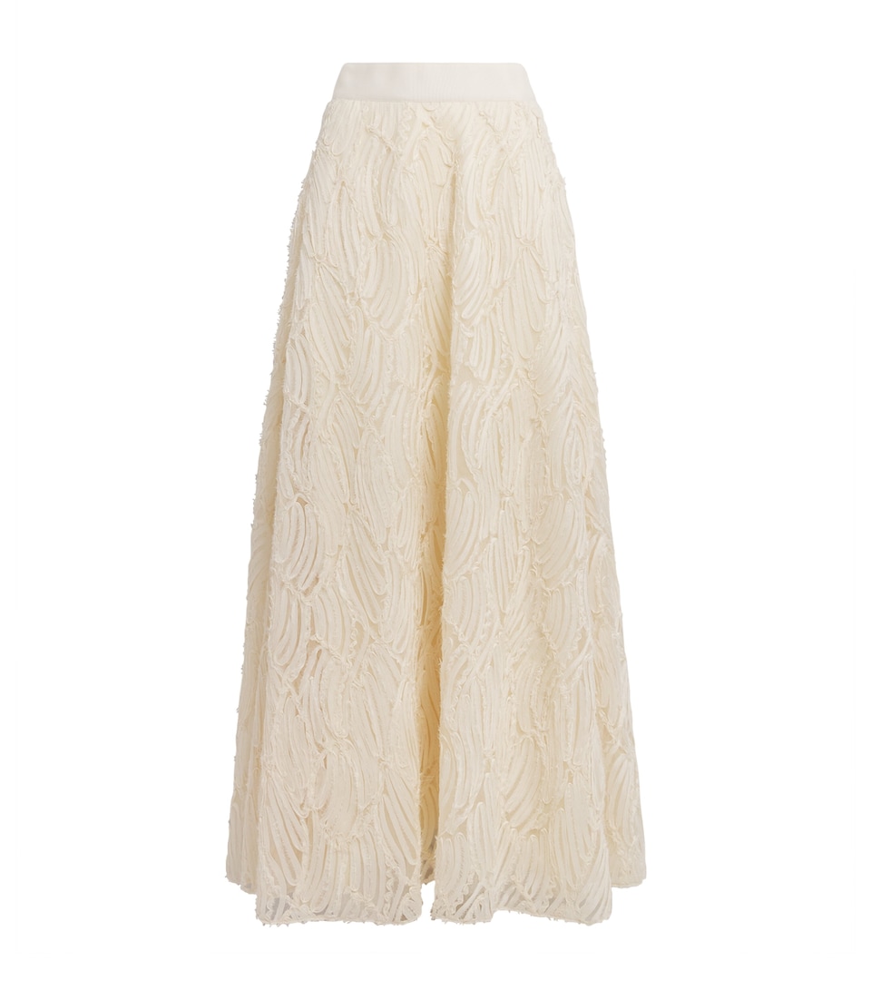 ME+EM Womens Tulle Maxi Skirt Cream