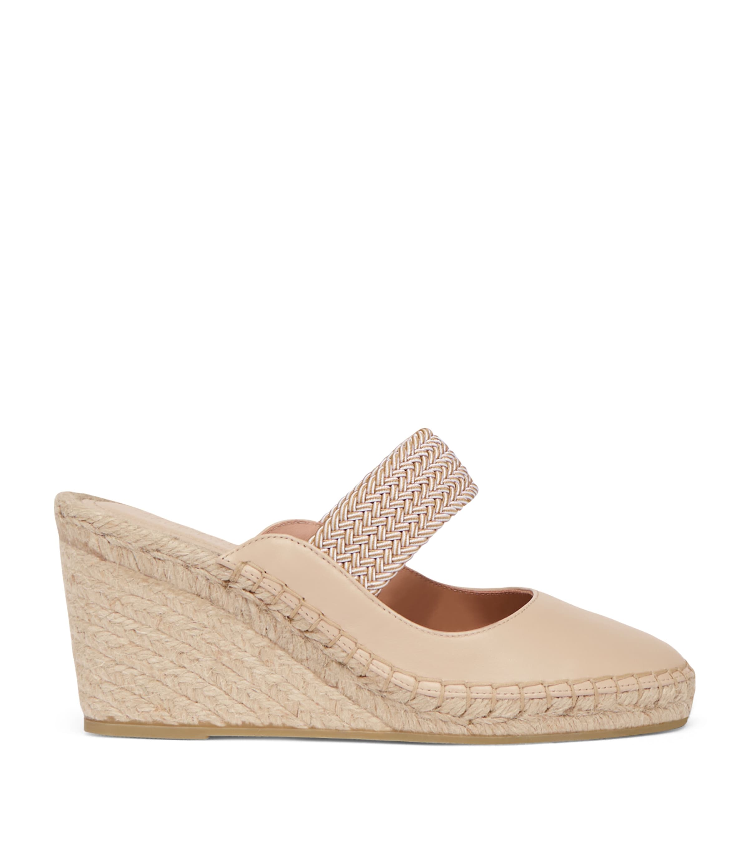 Leather-Blend Sinea Wedge Sandals