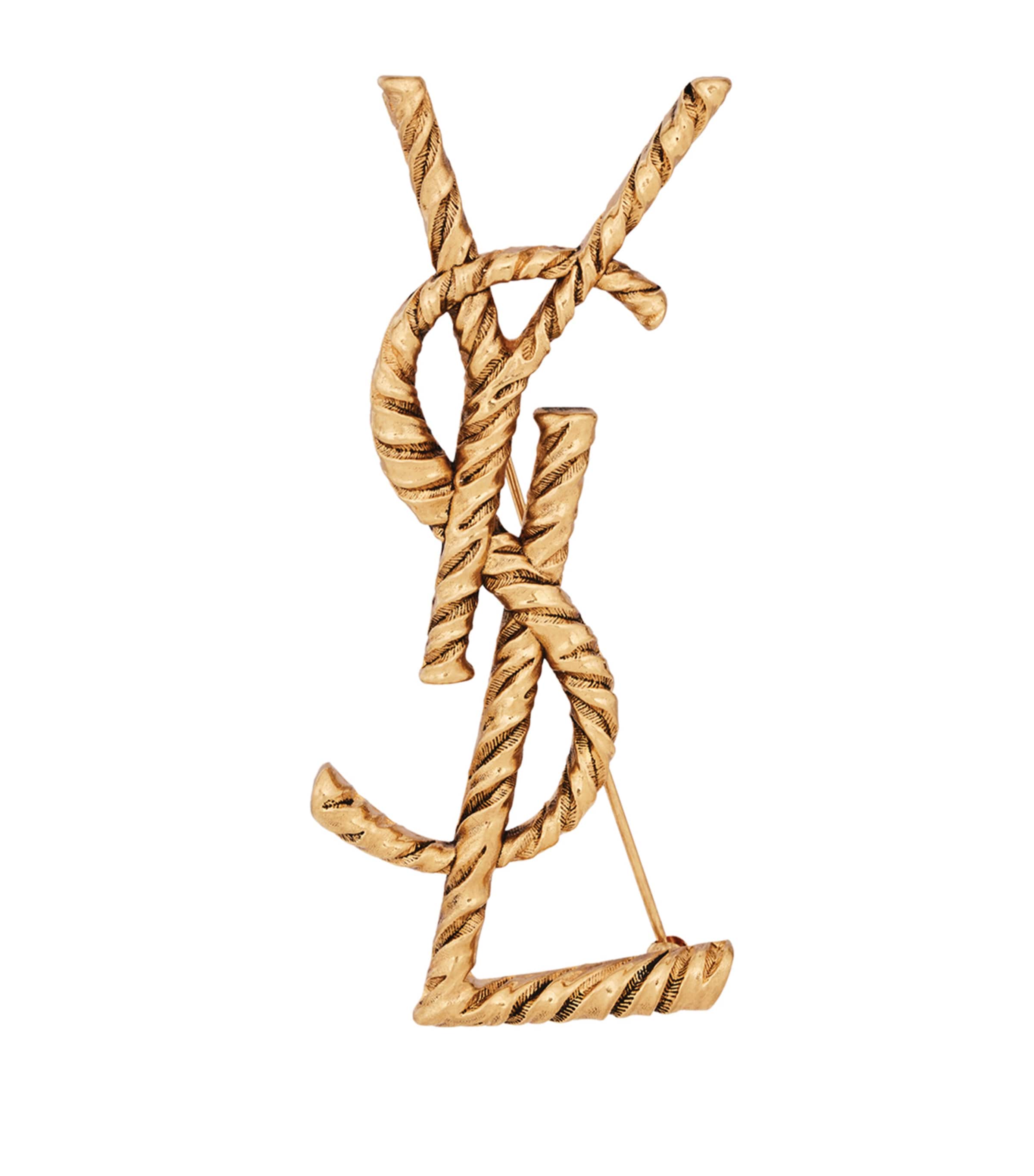 ★大人アイテム【SAINT LAURENT】ブローチ ツイストストライプ Womens Saint Laurent Brooches | Harrods US