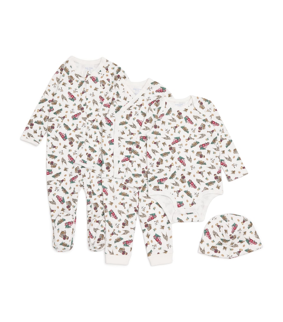 Cotton Polo Bear Six-Piece Set (3-9 Months)