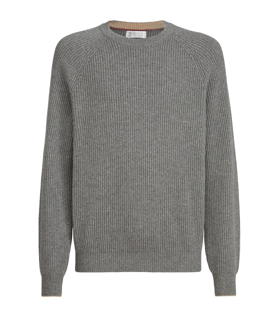 Brunello Cucinelli Mens Cashmere Ribbed Sweater