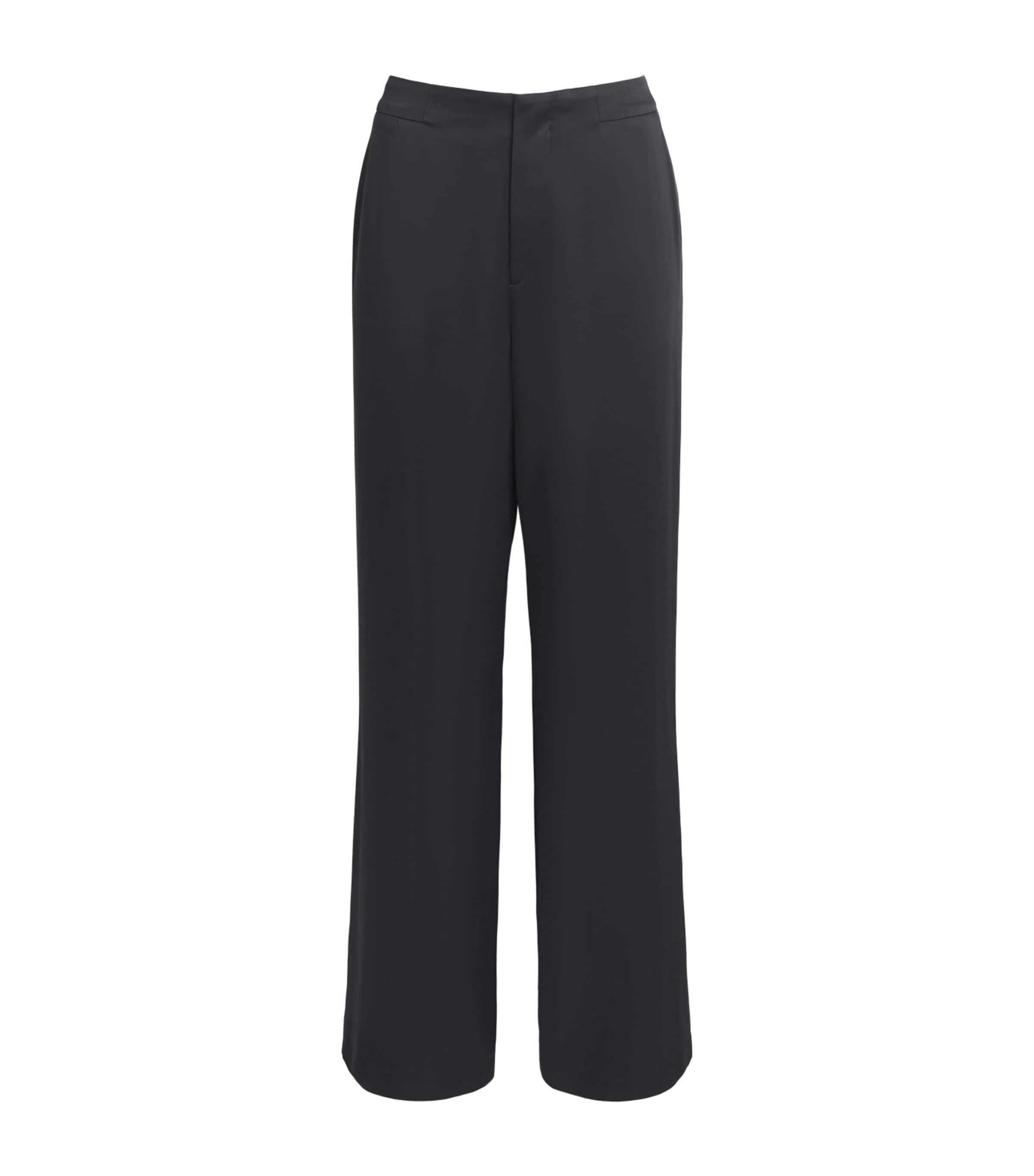 Satin Vincent Wide-Leg Trousers