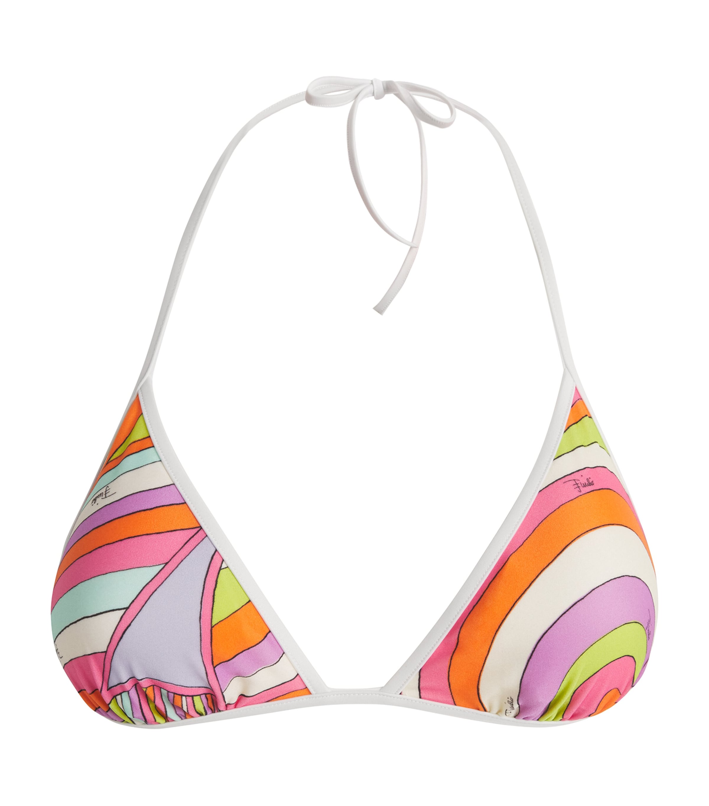 PUCCI Womens Iride Triangle Bikini Top