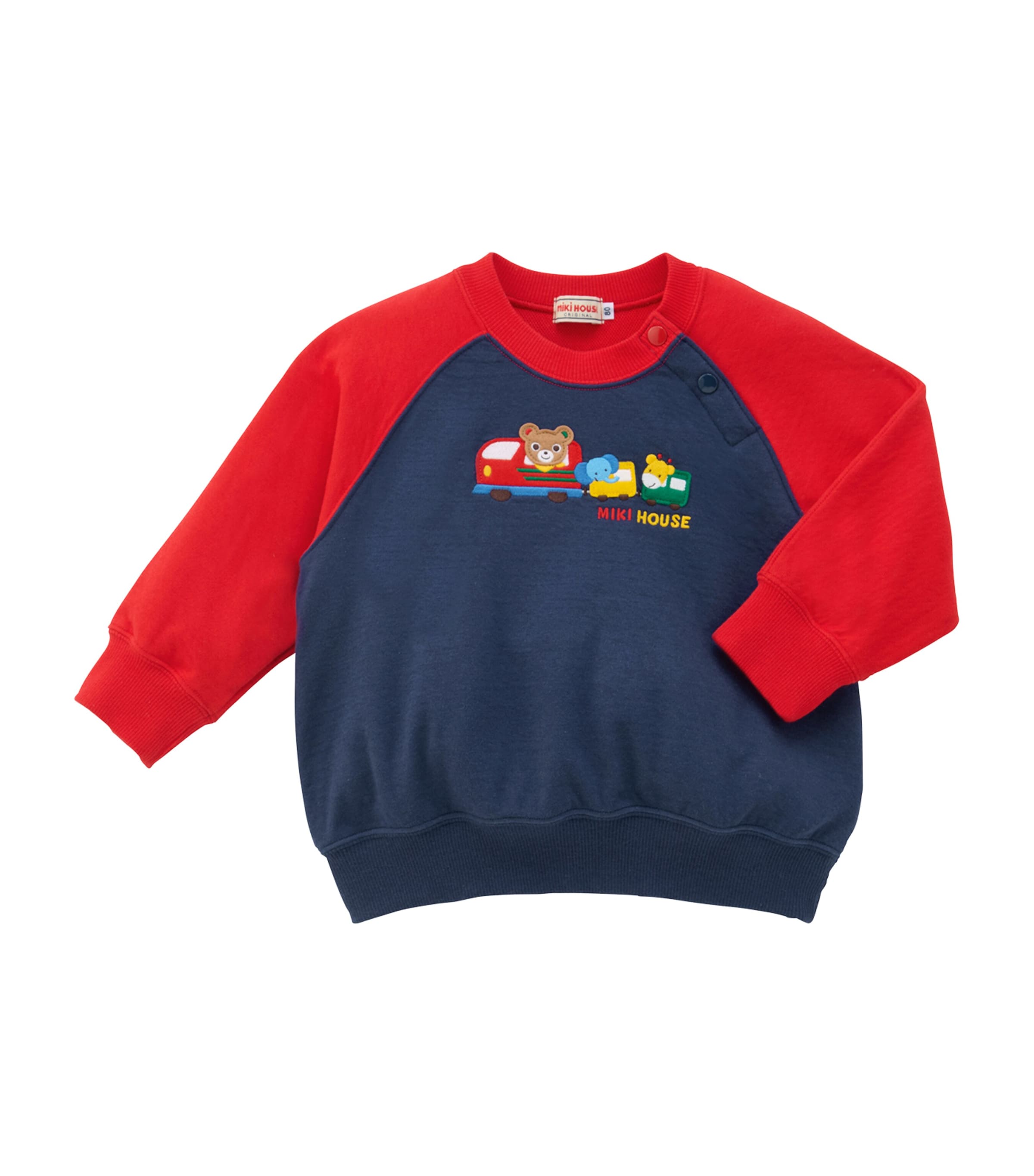 Miki House Cotton Appliqué Convoy Sweatshirt (12 Months - 4 Years)