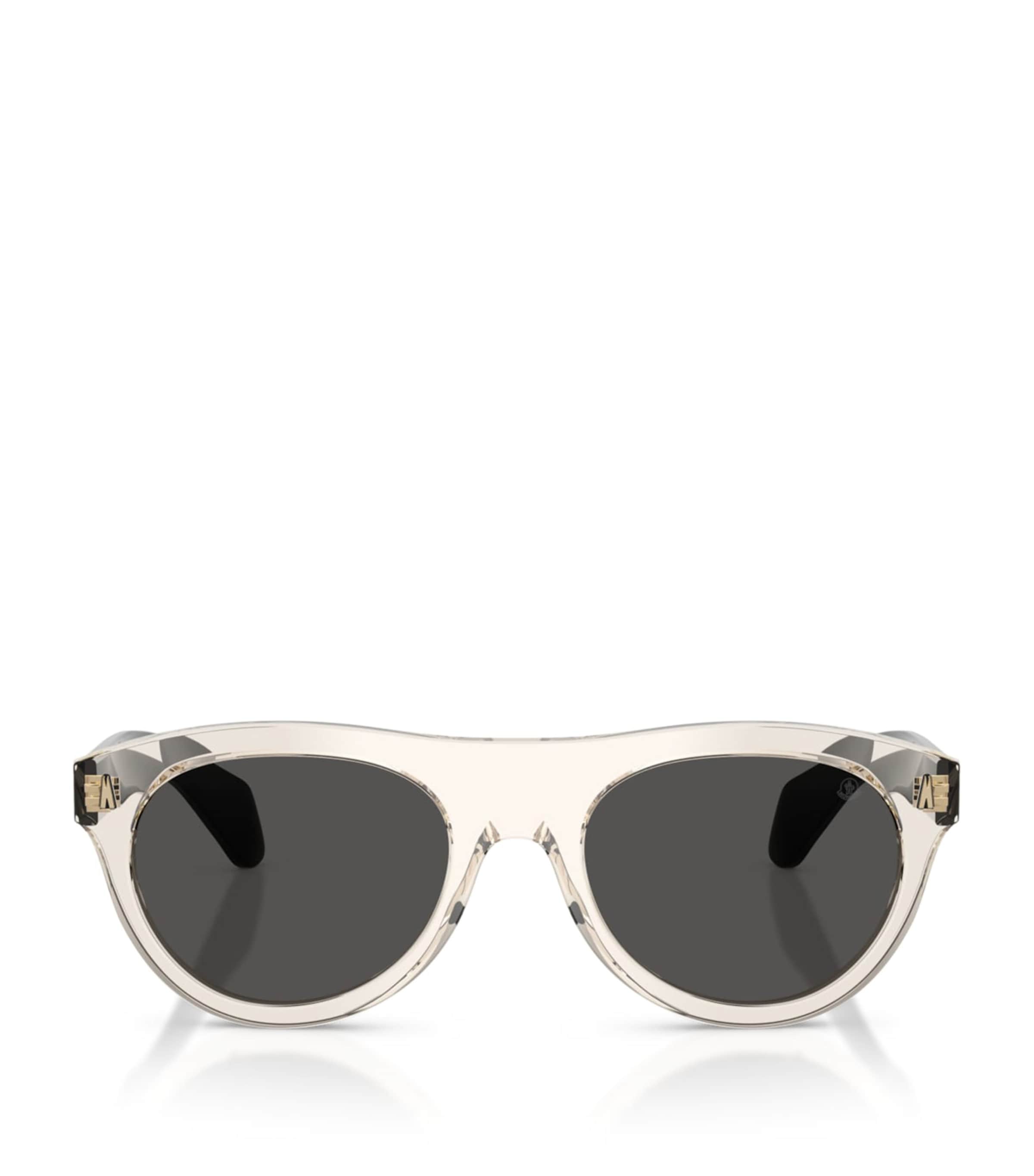 Moncler Splash Round Sunglasses White