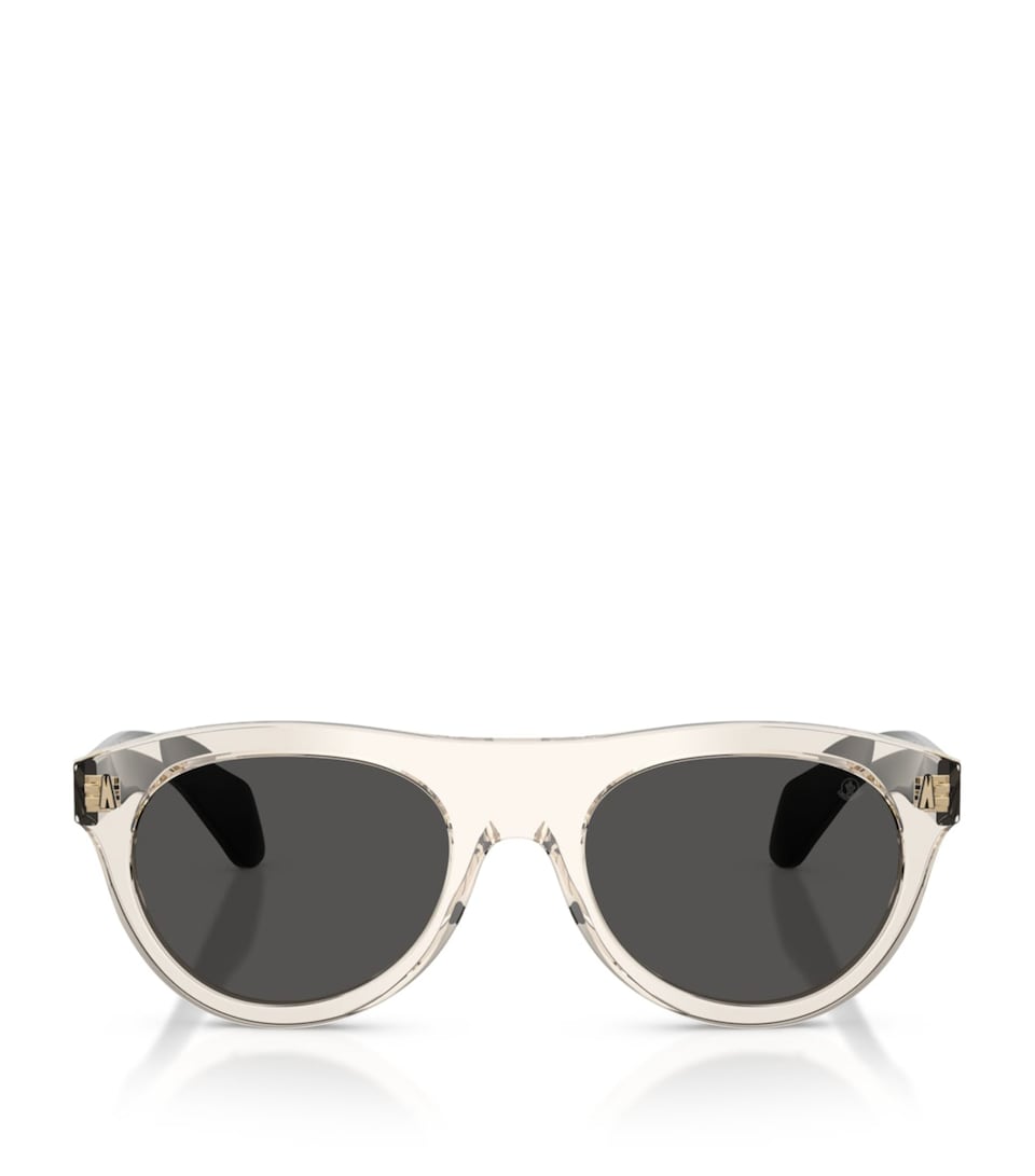 Moncler Splash Round Sunglasses White