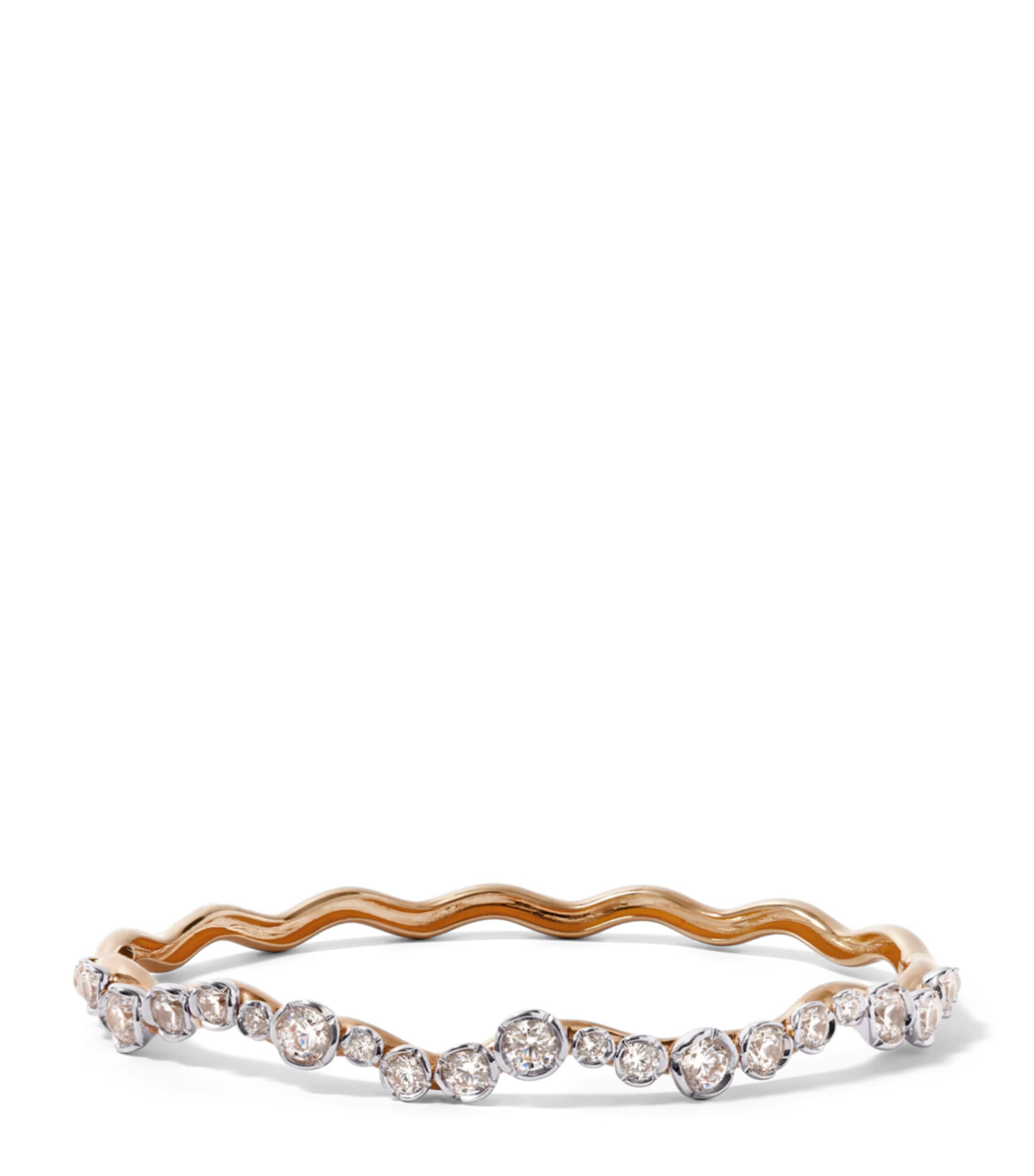 Annoushka White, Yellow Gold and Diamond Whoopsie Daisy Bangle