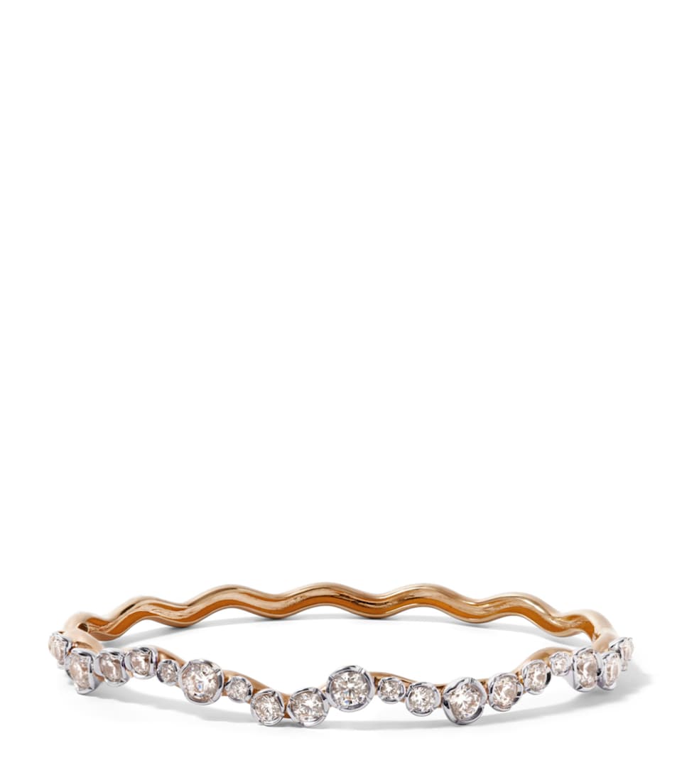 Annoushka White, Yellow Gold and Diamond Whoopsie Daisy Bangle