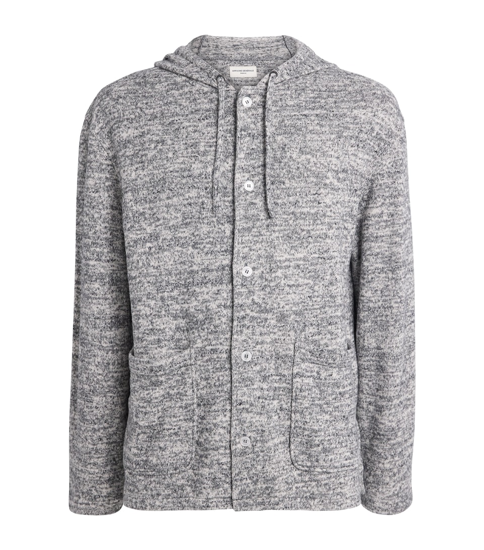 Cotton-Blend Button-Up Basile Hoodie