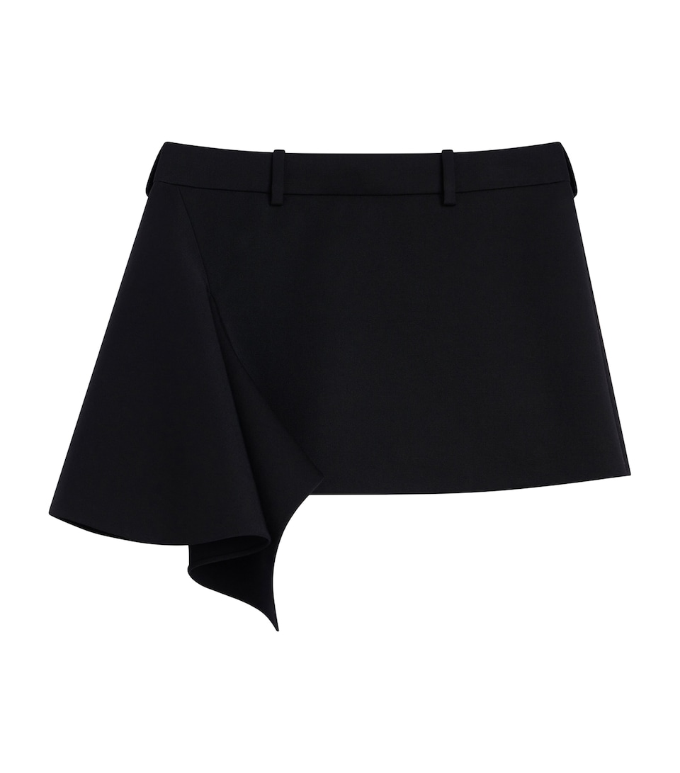 Givenchy Womens Wool Slashed Mini Skirt