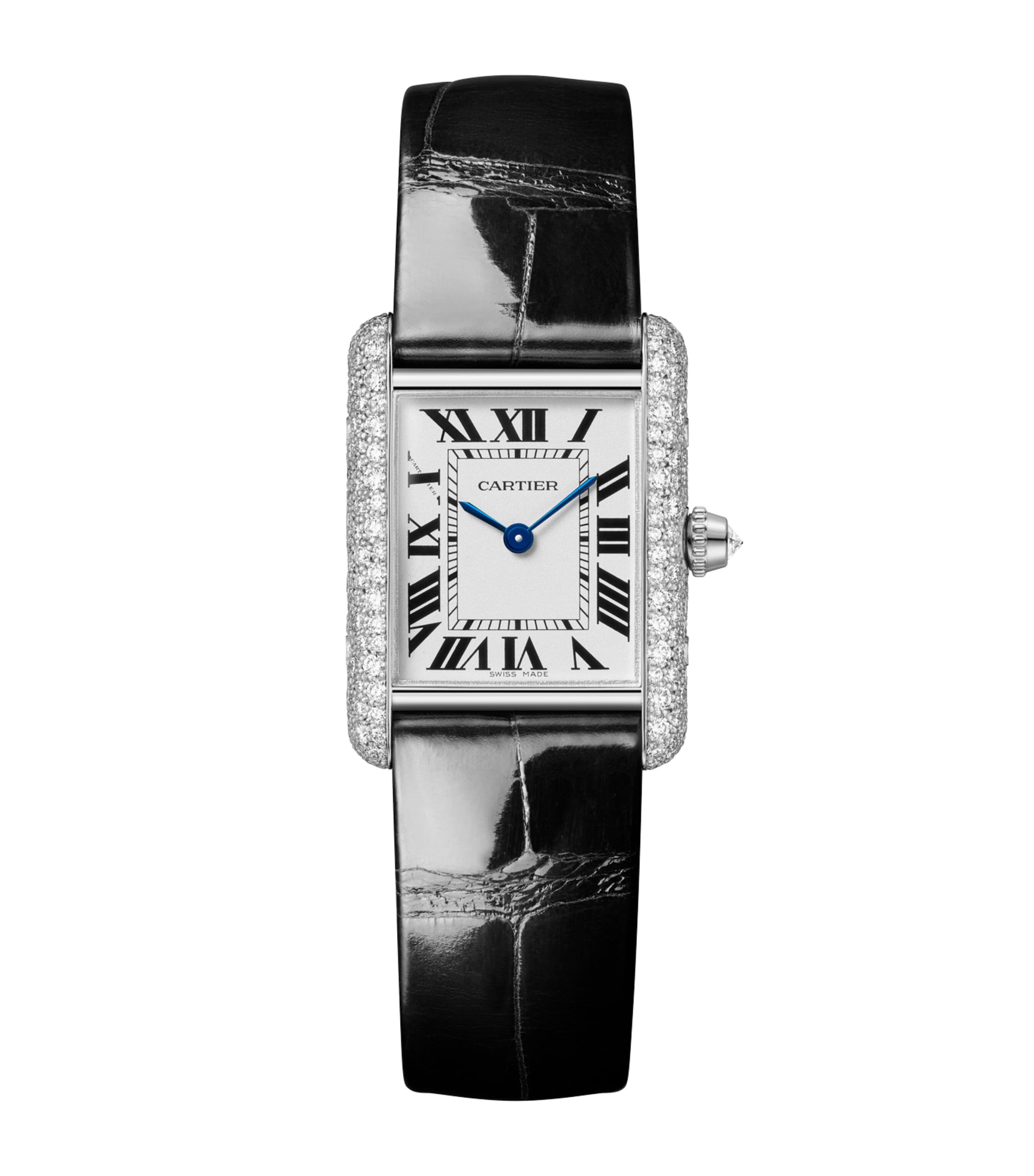 Cartier White Gold and Diamond Tank Louis Watch 22mm White Gold