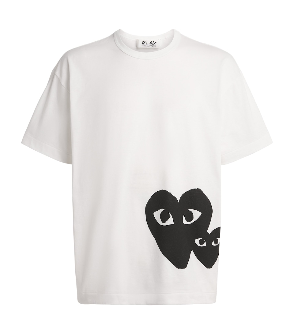 Cotton Oversized Mirrored Bottom Heart T-Shirt