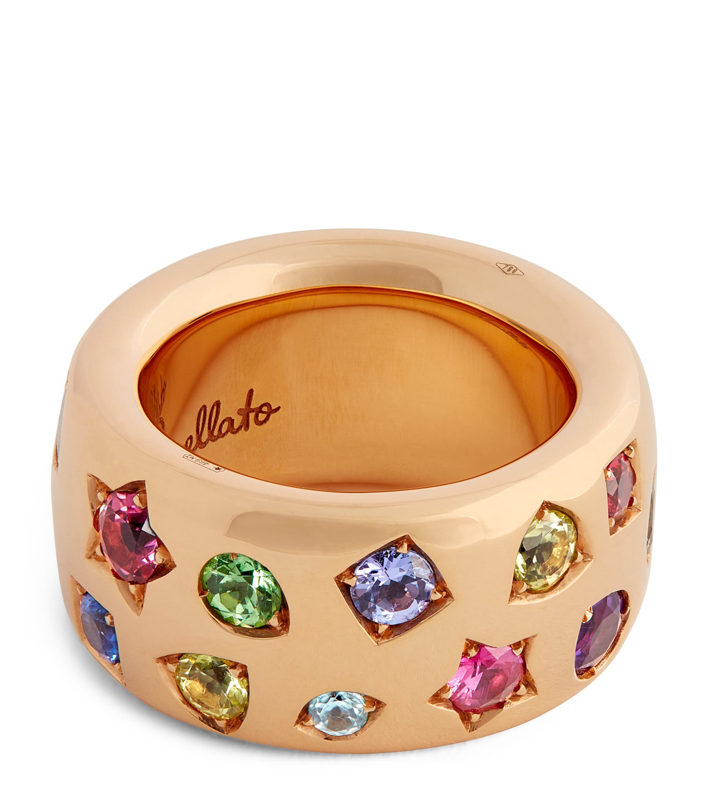 Rose Gold, Tanzanite, Sapphire and Ruby Iconica Color Maxi Ring