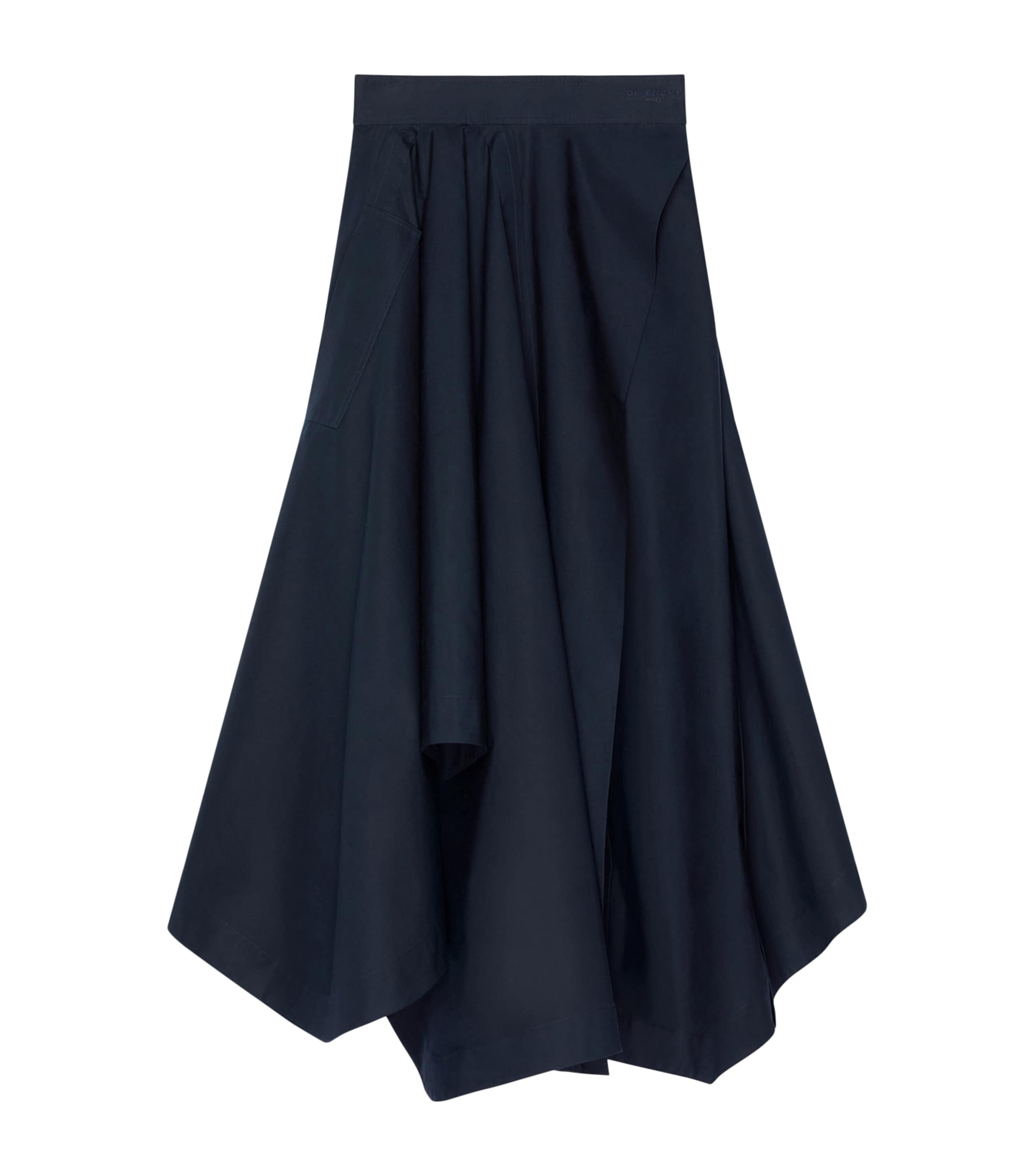 Givenchy Womens Cotton Poplin Midi Skirt