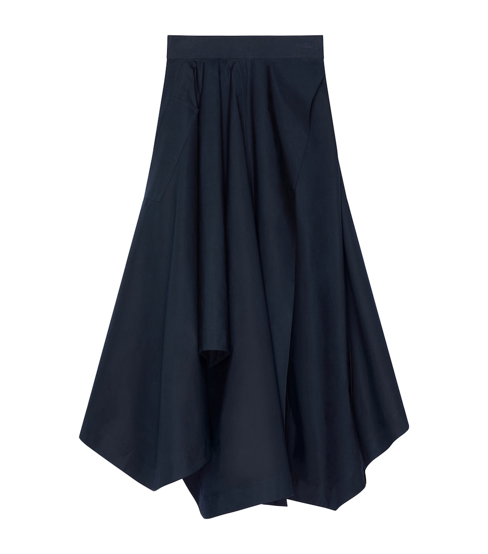 Givenchy Womens Cotton Poplin Midi Skirt
