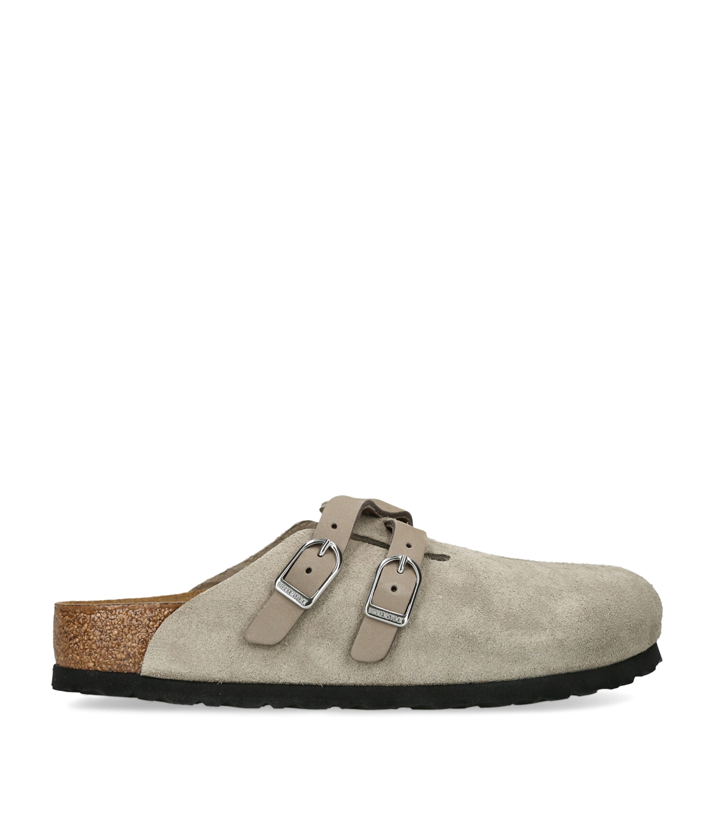 Birkenstock Suede Blair Clogs Taupe