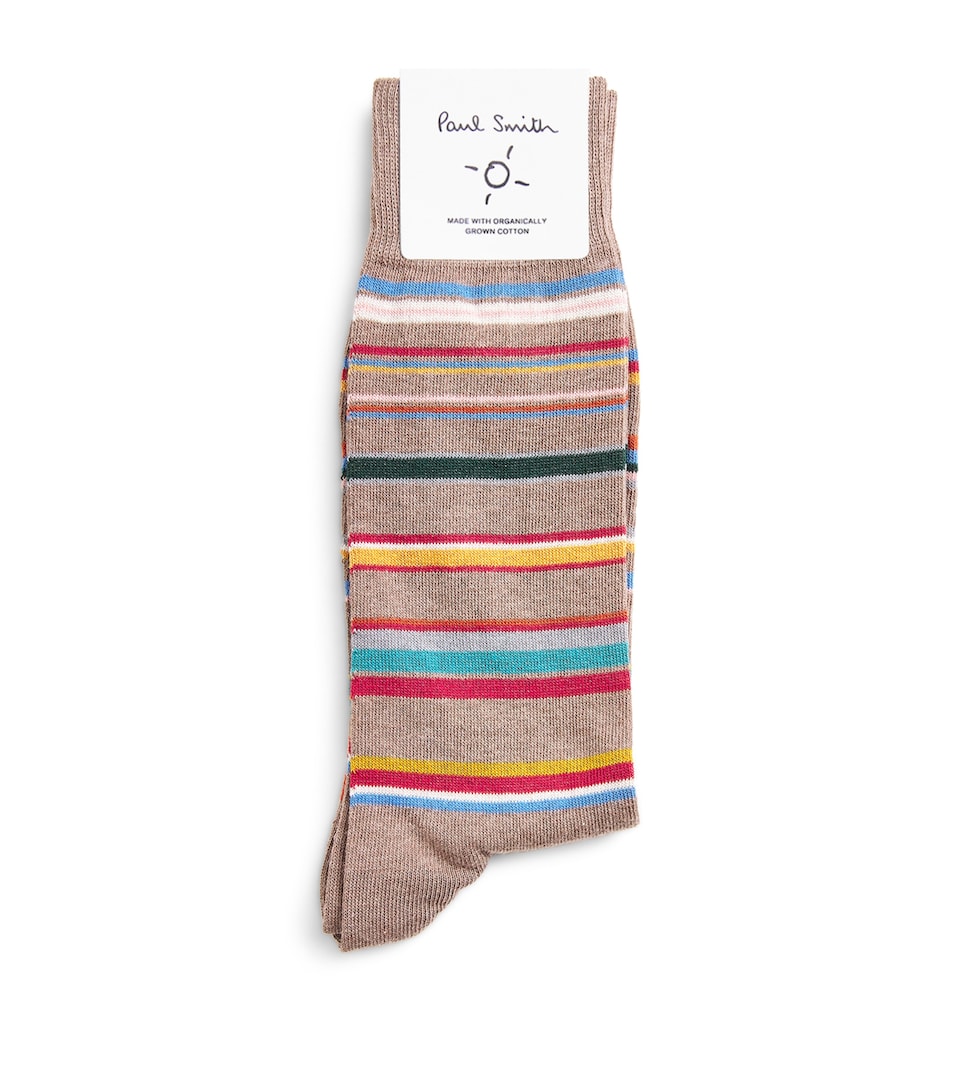 Cotton-Blend Marl Stripe Socks