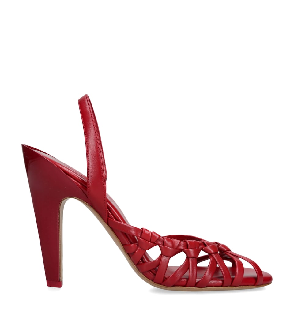 Chloé Leather Estra Slingback Pumps 100 Fuchsia