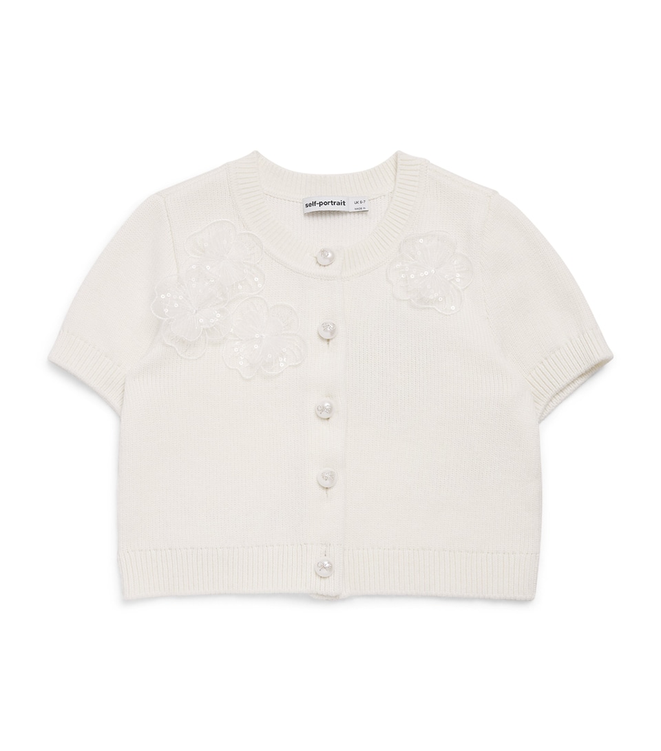 Short-Sleeve Flower Cardigan (3-12 Years)