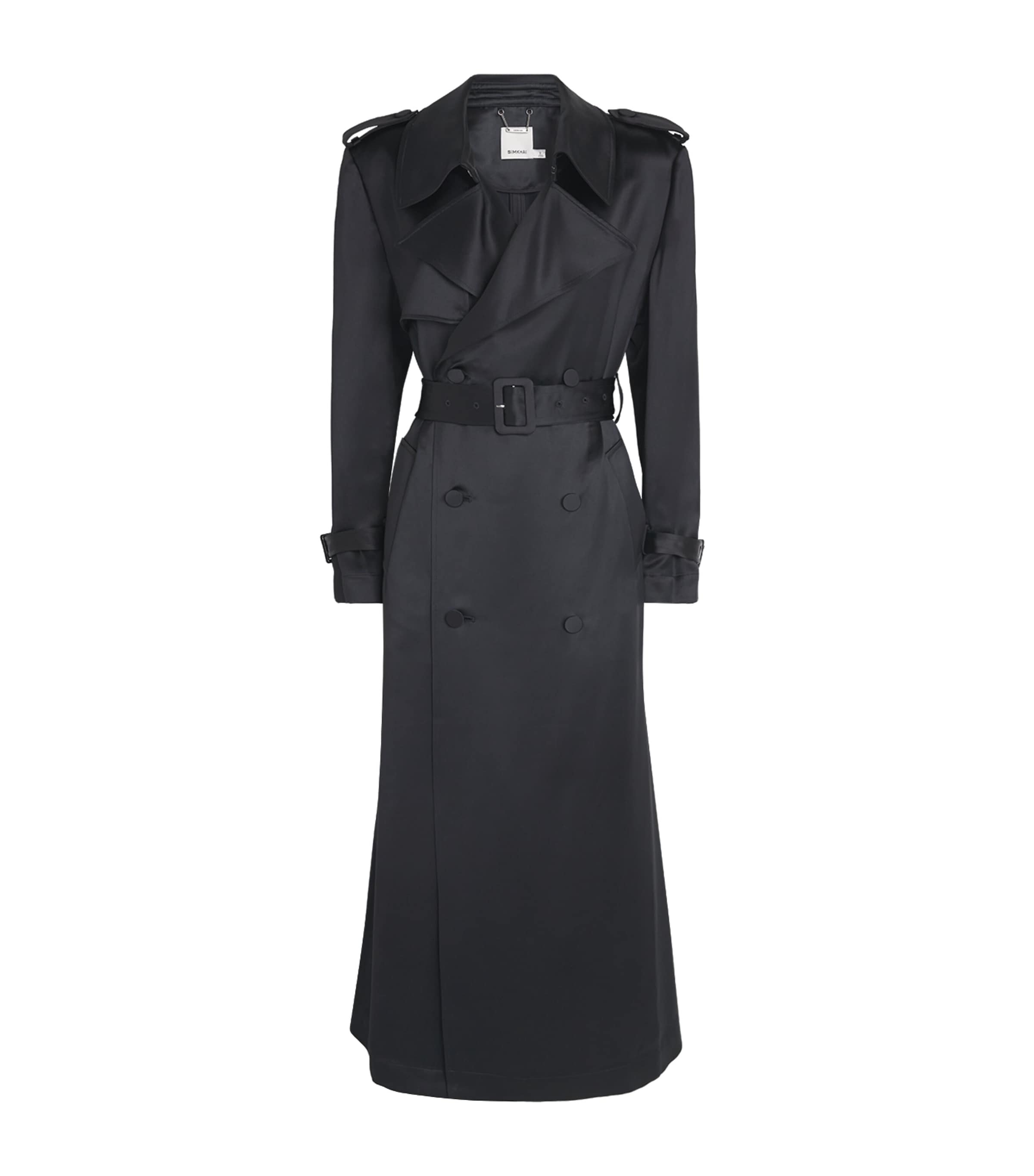 Simkhai Womens Alvida Belted Overcoat Black