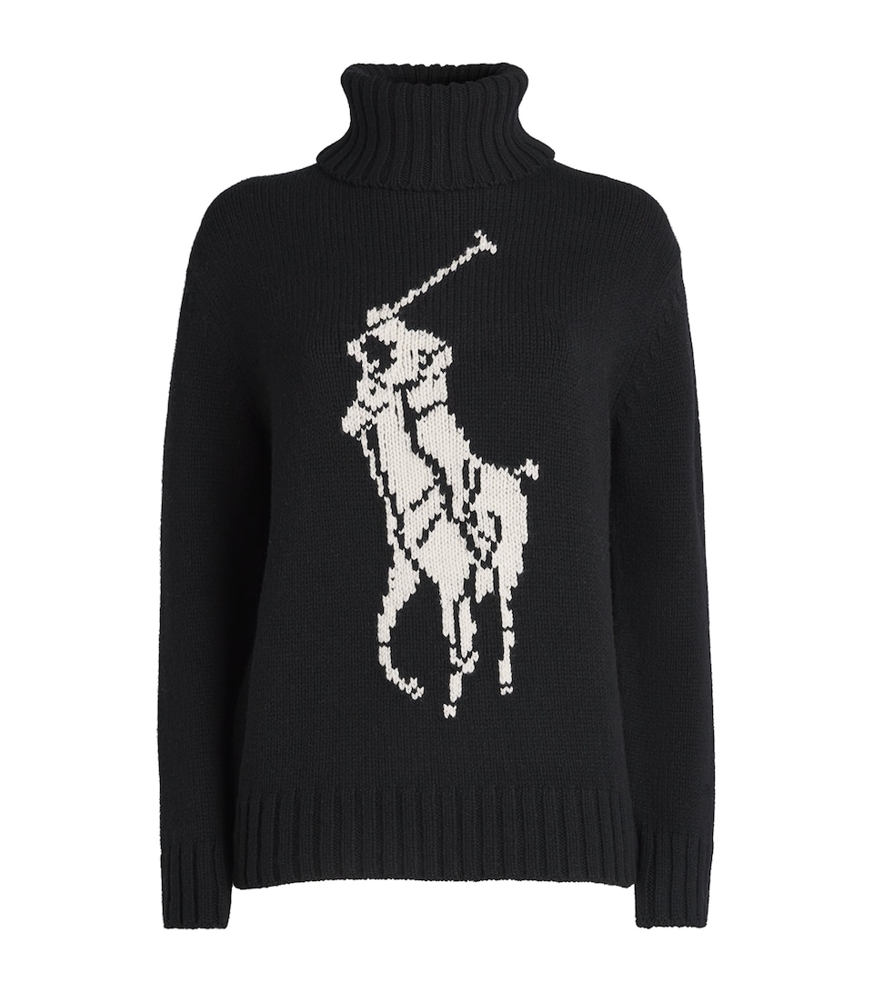 Wool Big Pony Rollneck Sweater