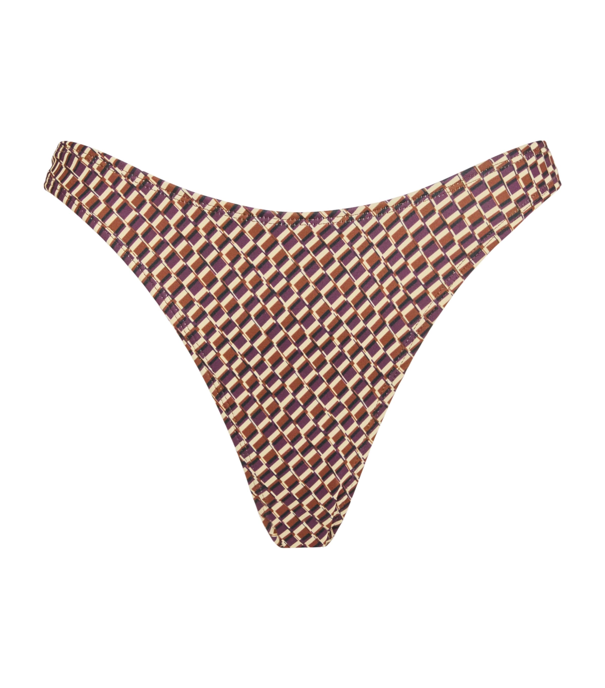 AWAY THAT DAY Womens Maui Bikini Bottoms Vintage Geo Print