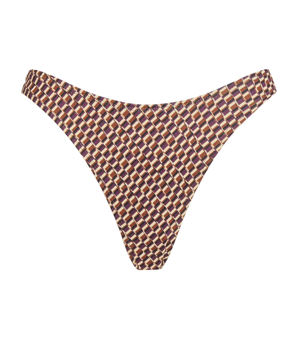 AWAY THAT DAY Womens Maui Bikini Bottoms Vintage Geo Print