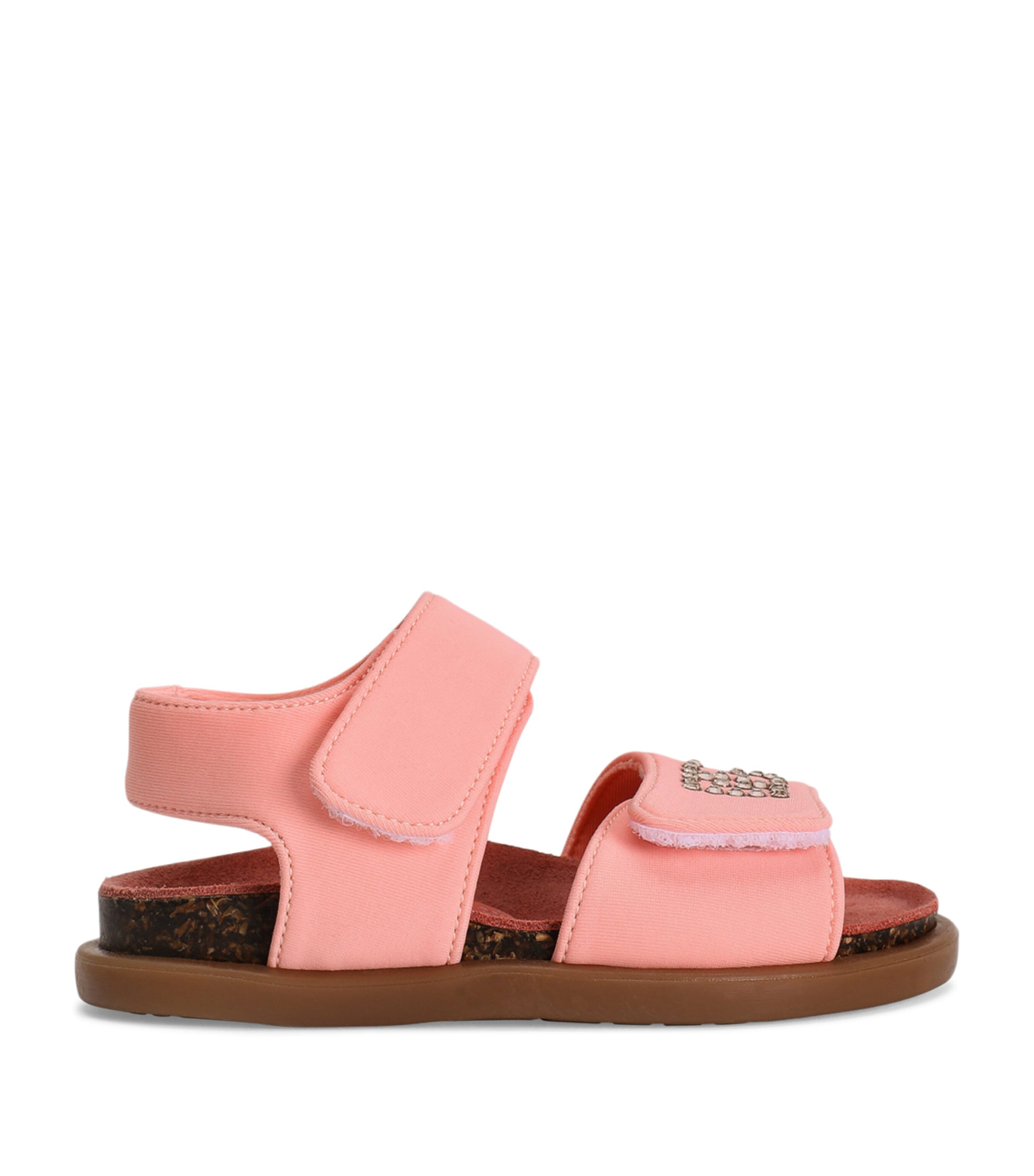 Dolce&Gabbana Kids Embellished DG Sandals Peach